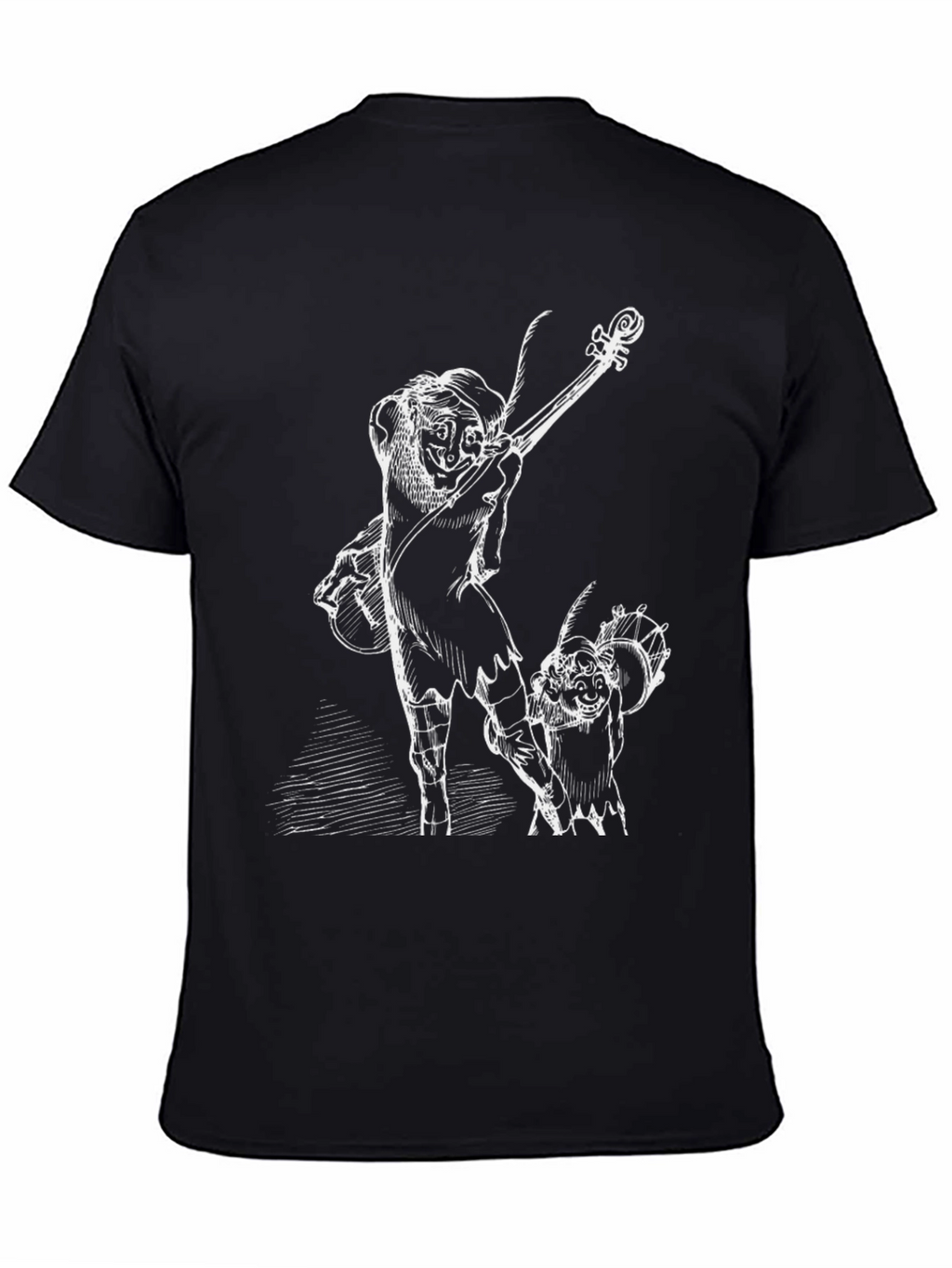 Musician Graphic Tee - Black Cotton T-Shirt