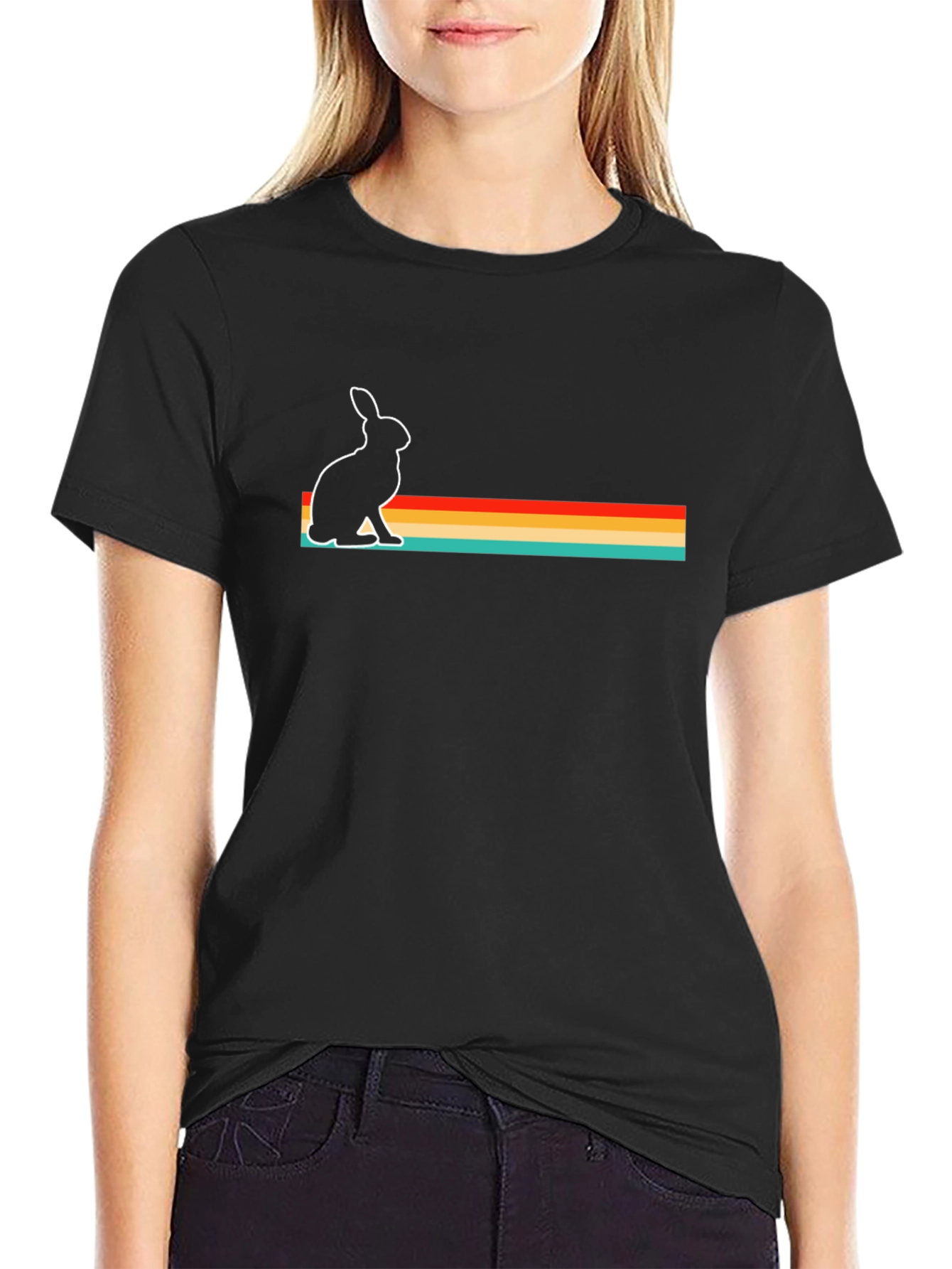 Retro Rabbit Striped T-Shirt