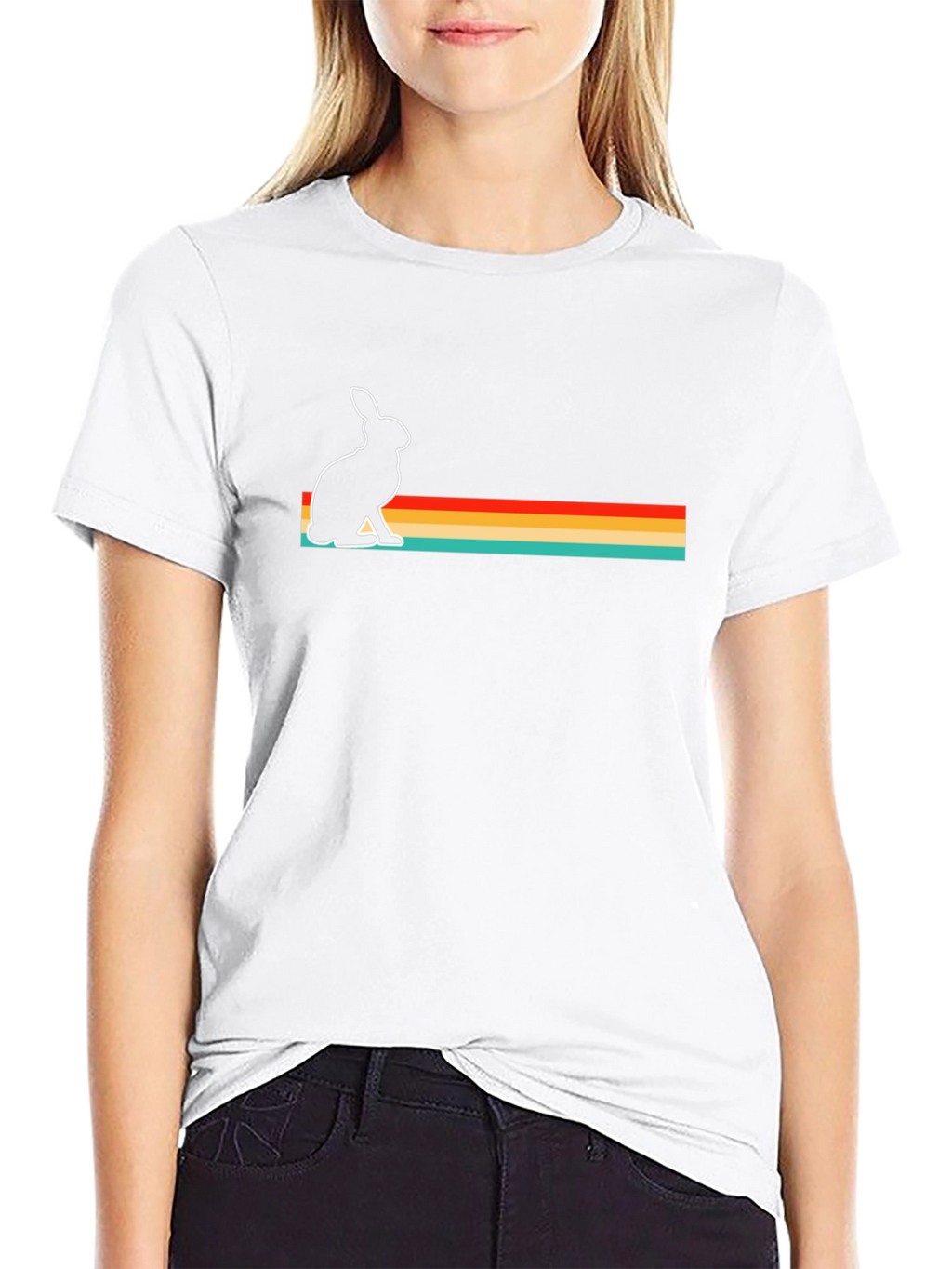 Retro Rabbit Striped T-Shirt