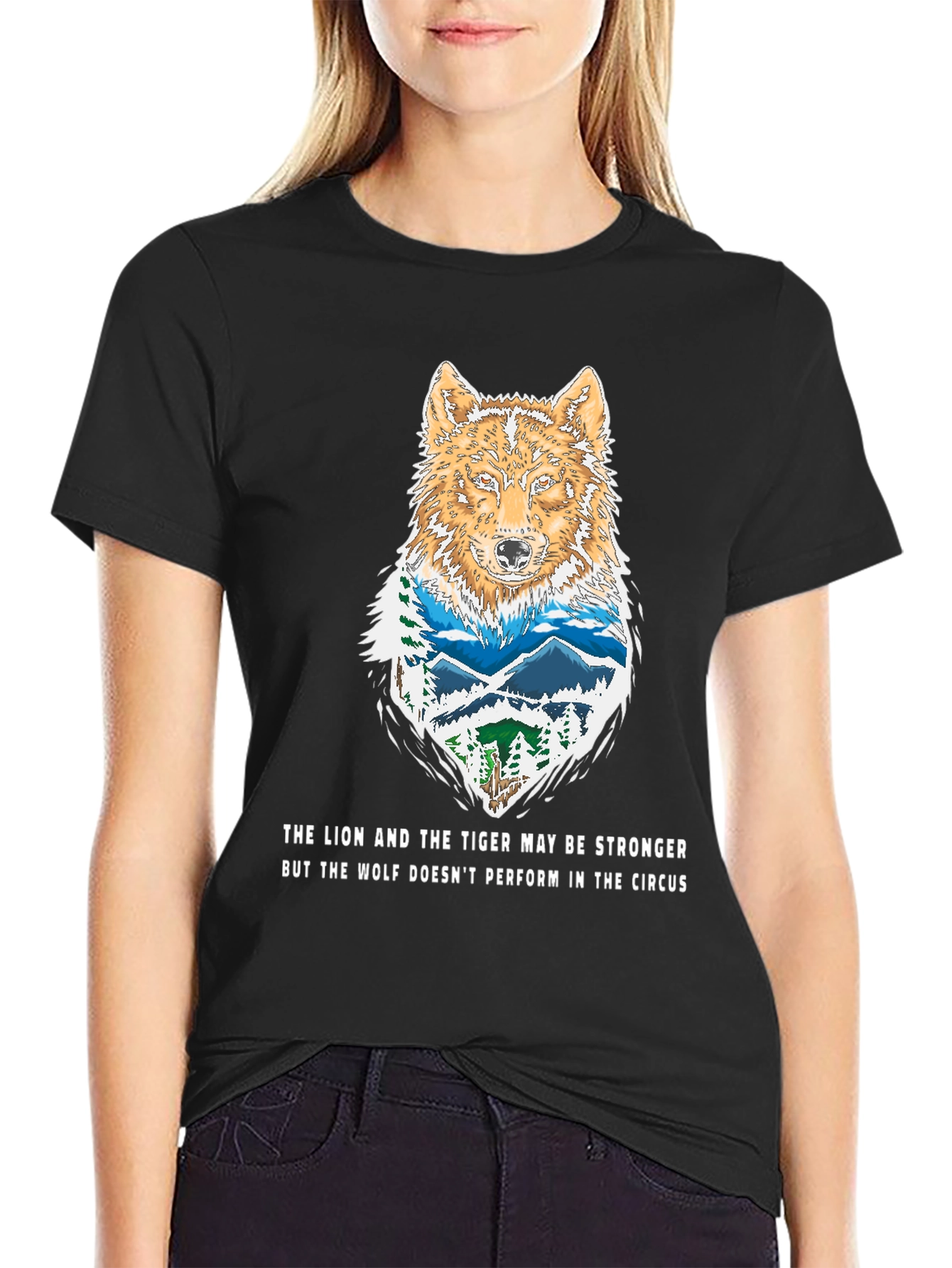 Wolf Mountain T-Shirt - The Lion and The Tiger Graphic Tee