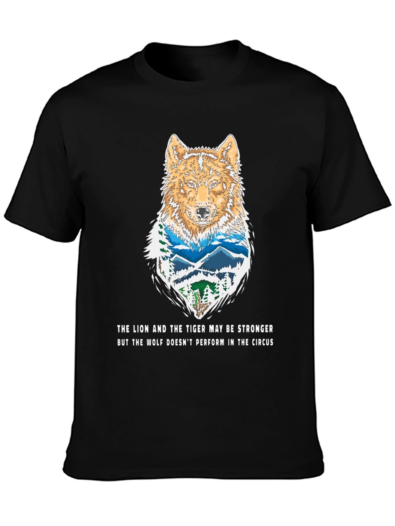 Wolf Mountain T-Shirt - The Lion and The Tiger Graphic Tee