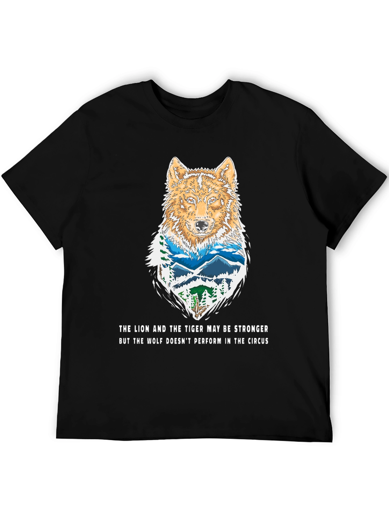 Wolf Mountain T-Shirt - The Lion and The Tiger Graphic Tee