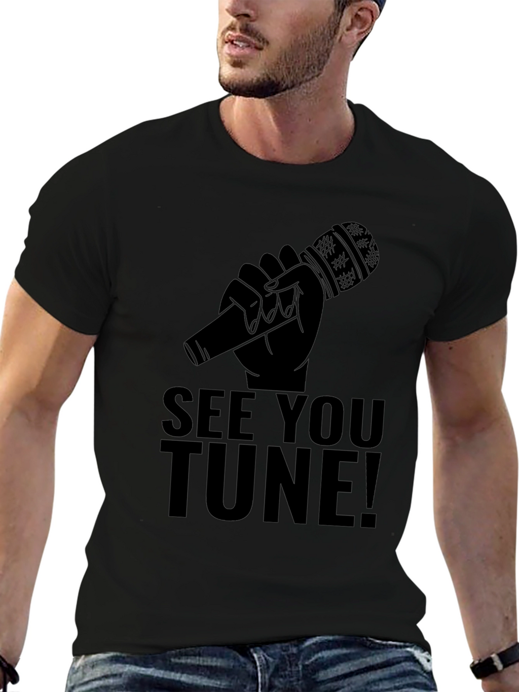 See You Tune! Black Graphic Tee