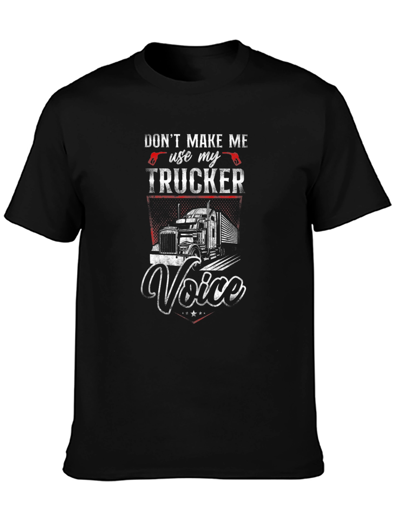 Trucker Voice Graphic Tee - Black