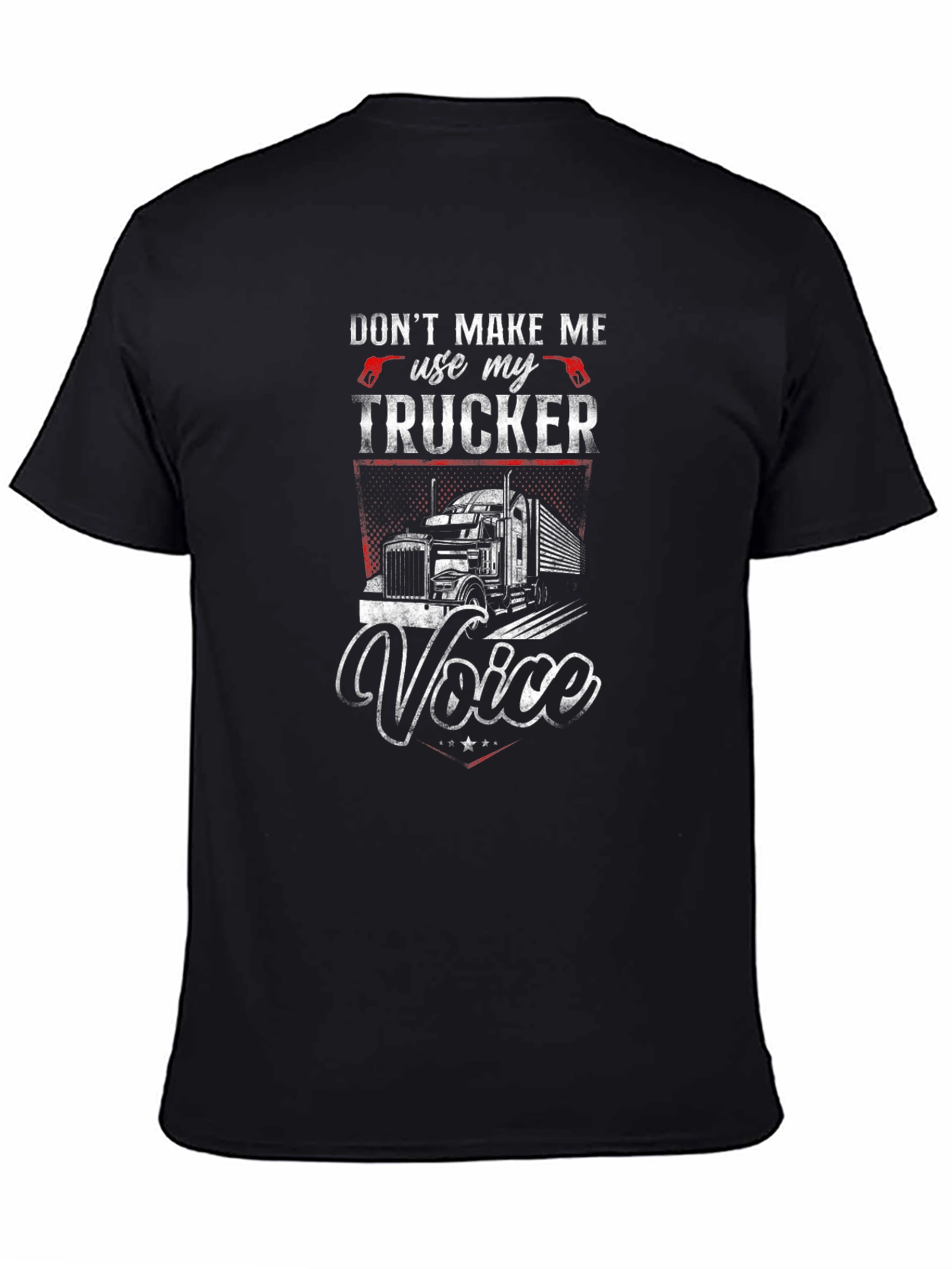 Trucker Voice Graphic Tee - Black