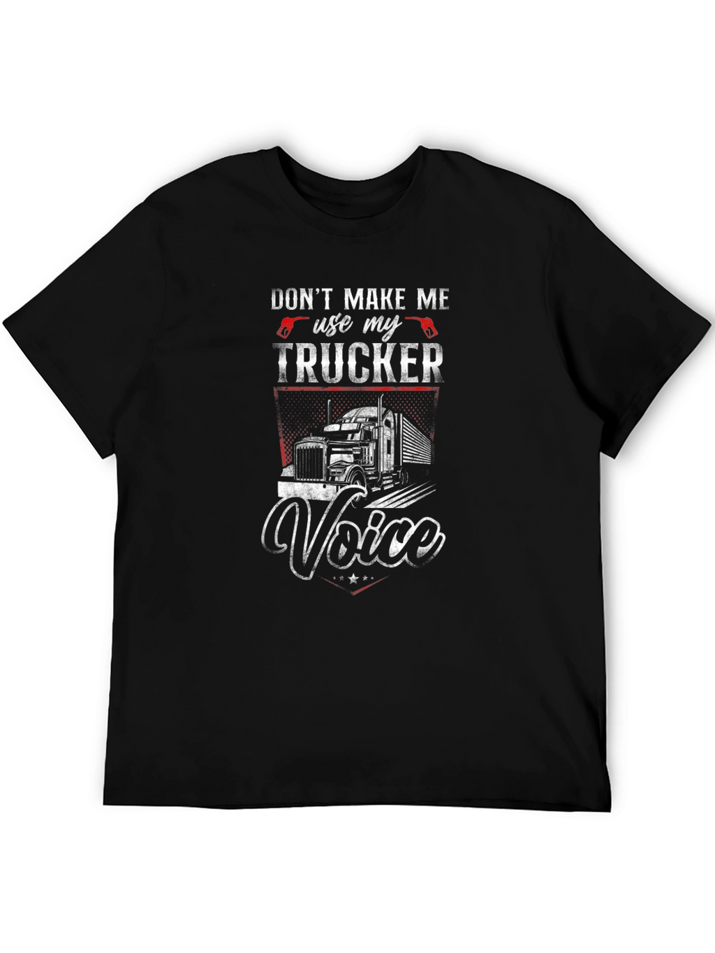 Trucker Voice Graphic Tee - Black
