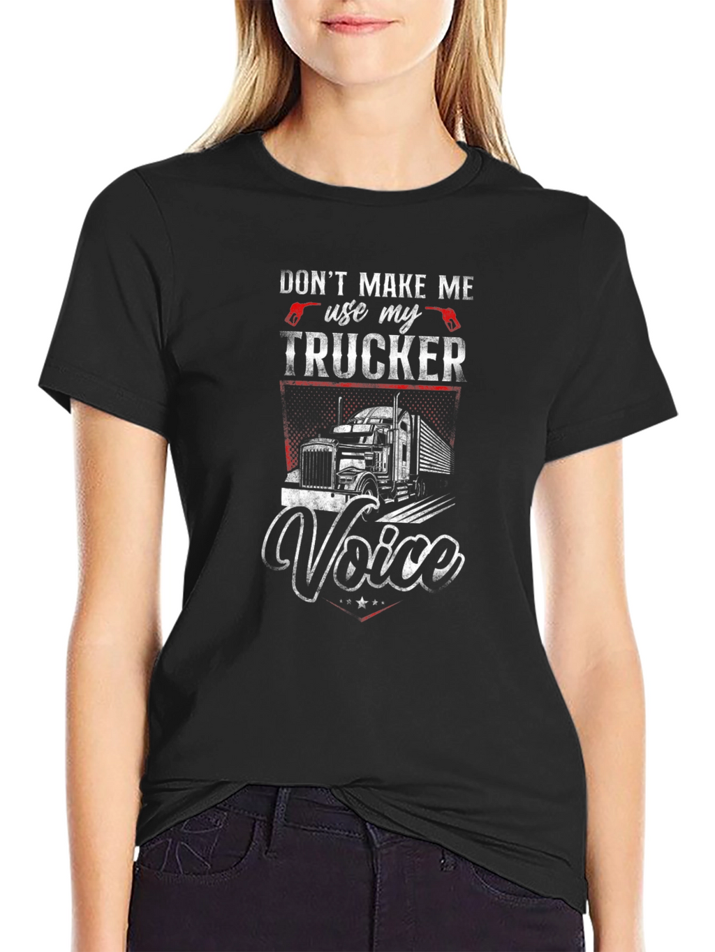 Trucker Voice Graphic Tee - Black