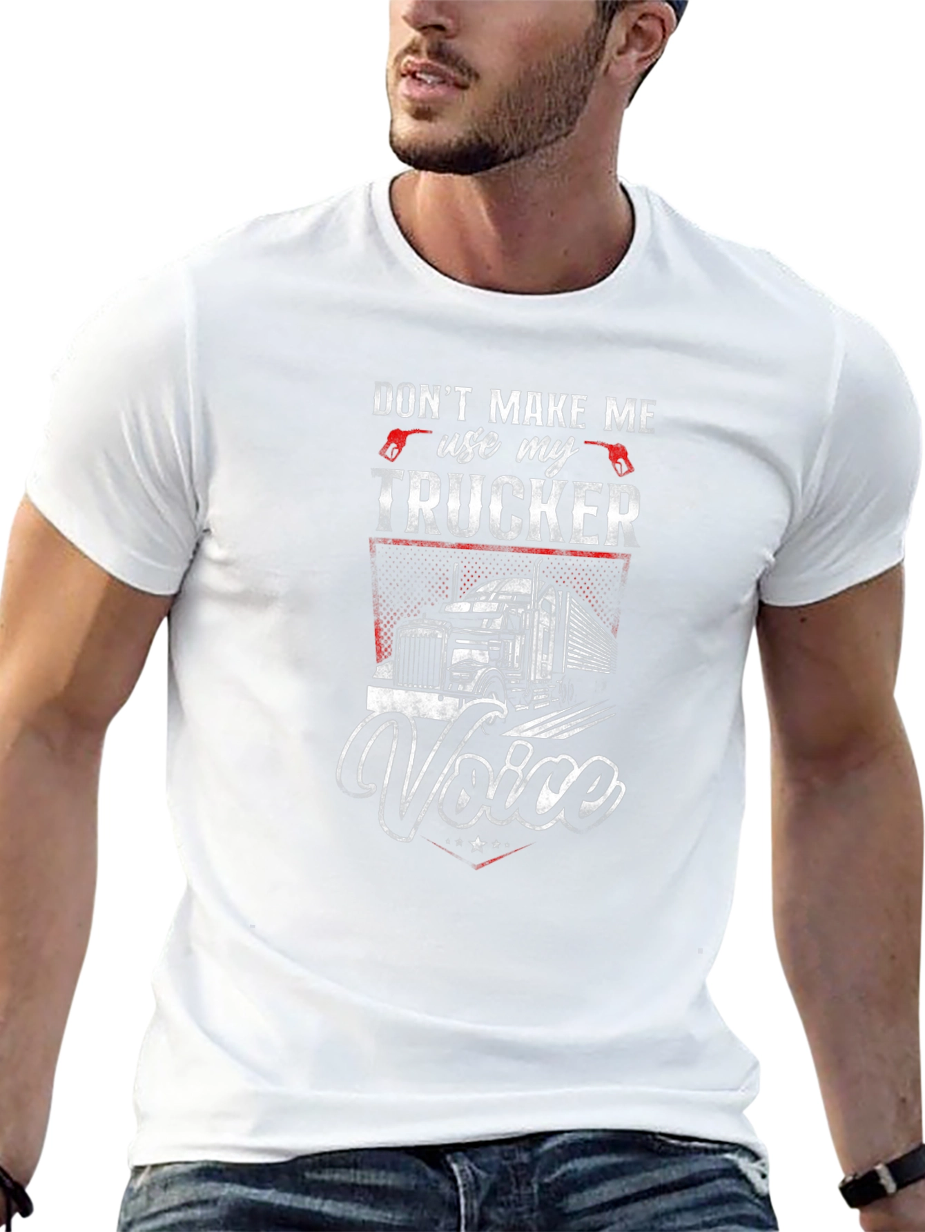 Trucker Voice Graphic Tee - Black