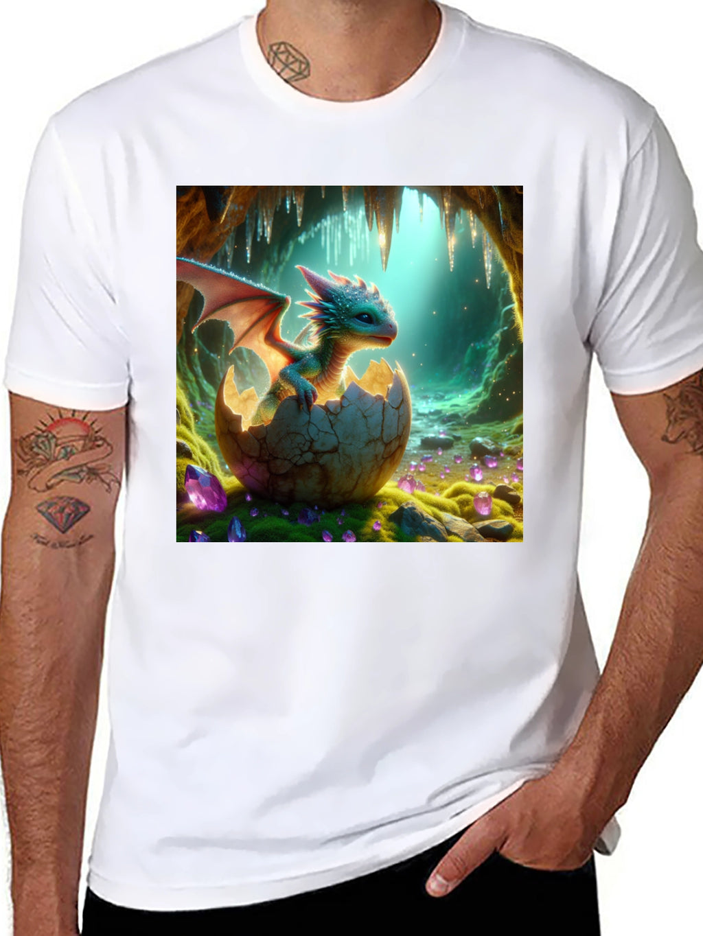 Dragon Hatchling T-Shirt: Mythical Creature Design