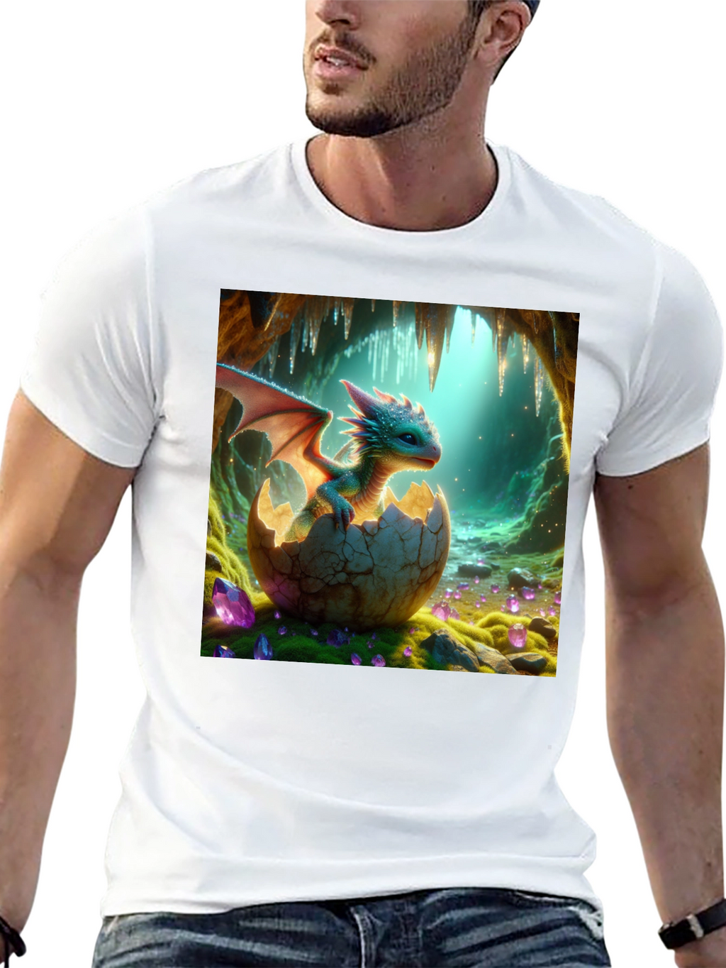 Dragon Hatchling T-Shirt: Mythical Creature Design