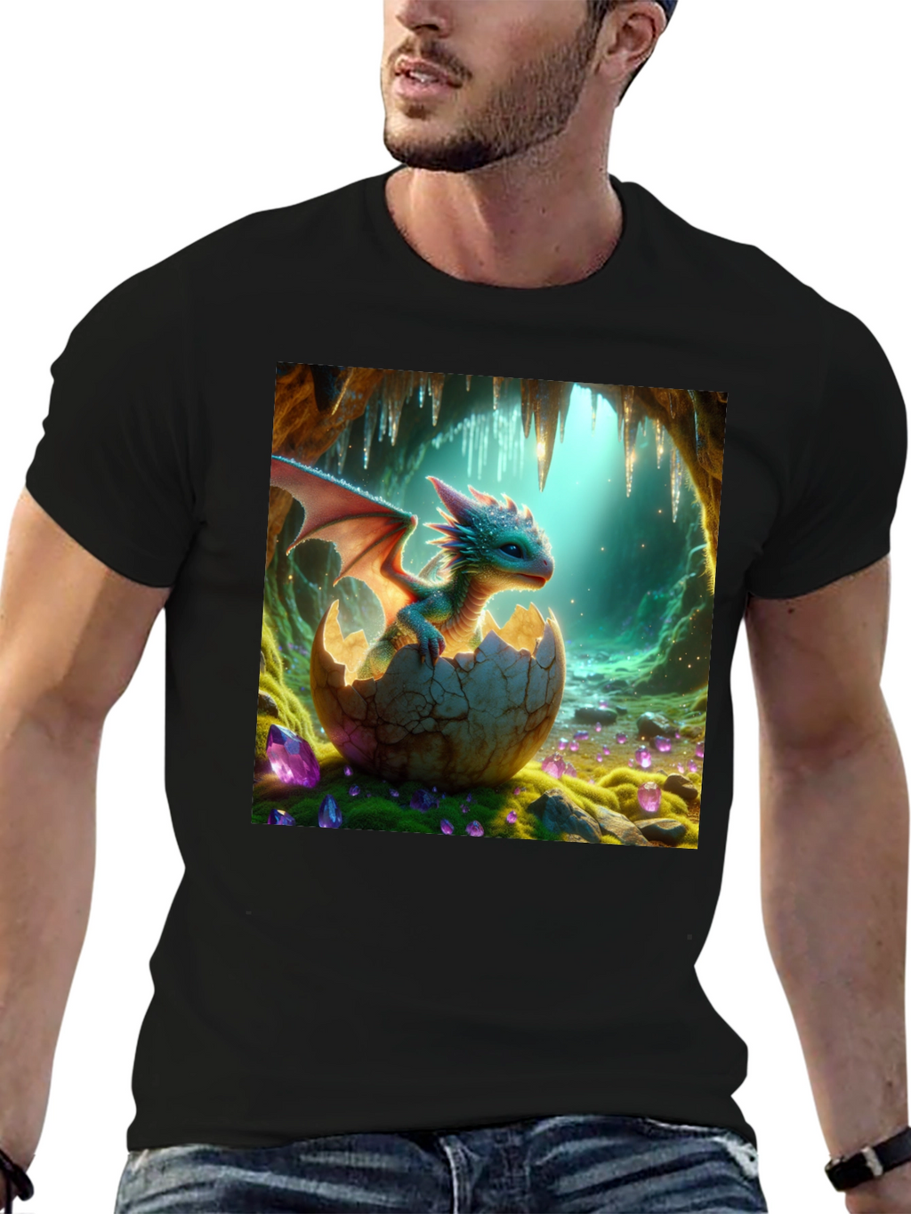 Dragon Hatchling T-Shirt: Mythical Creature Design