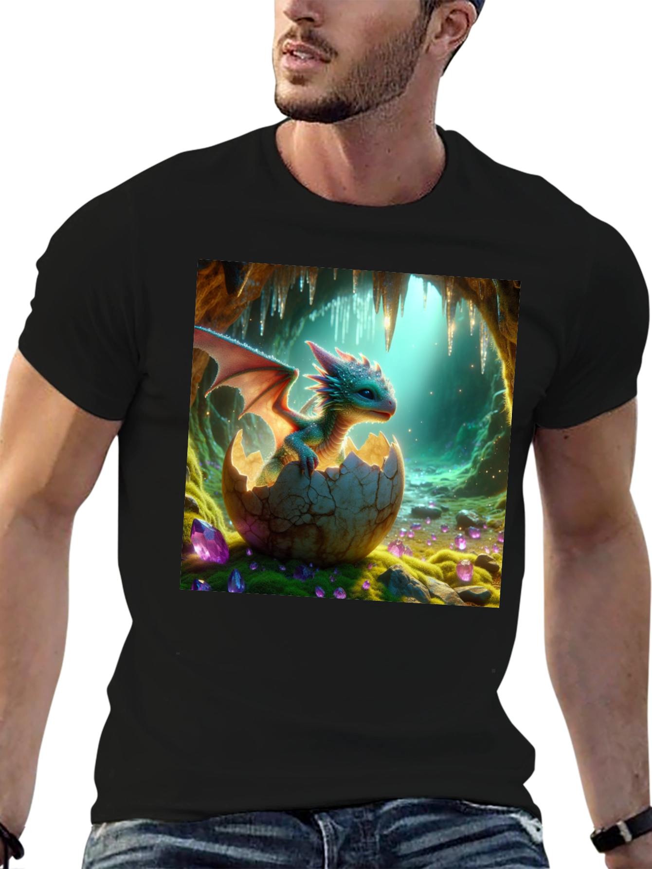 Dragon Hatchling T-Shirt: Mythical Creature Design