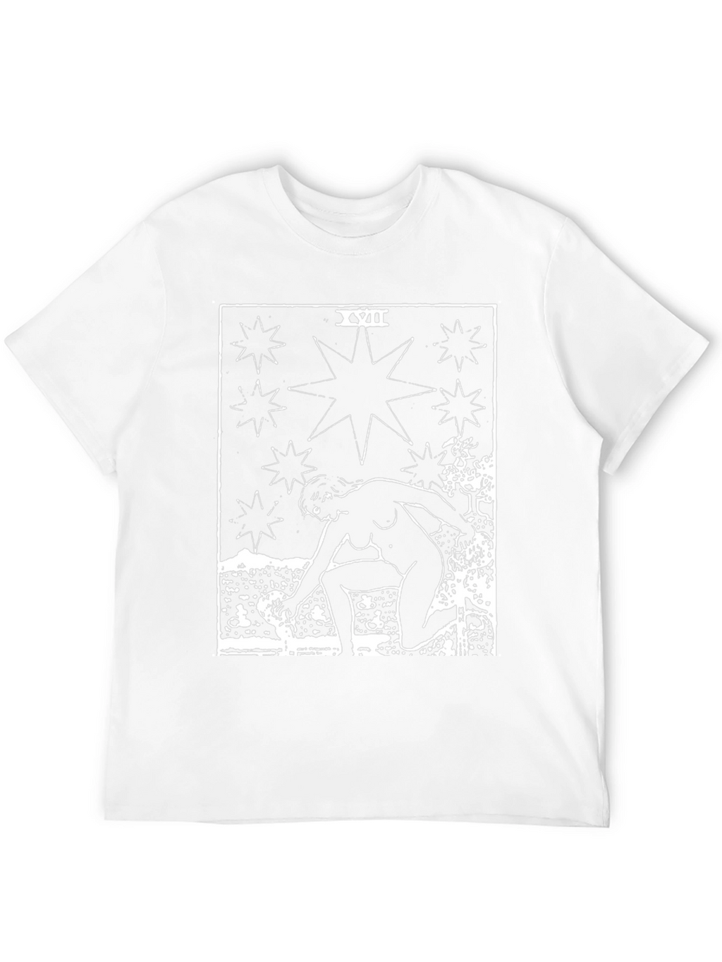 Star Tarot Card Graphic Tee - Unisex Black T-Shirt