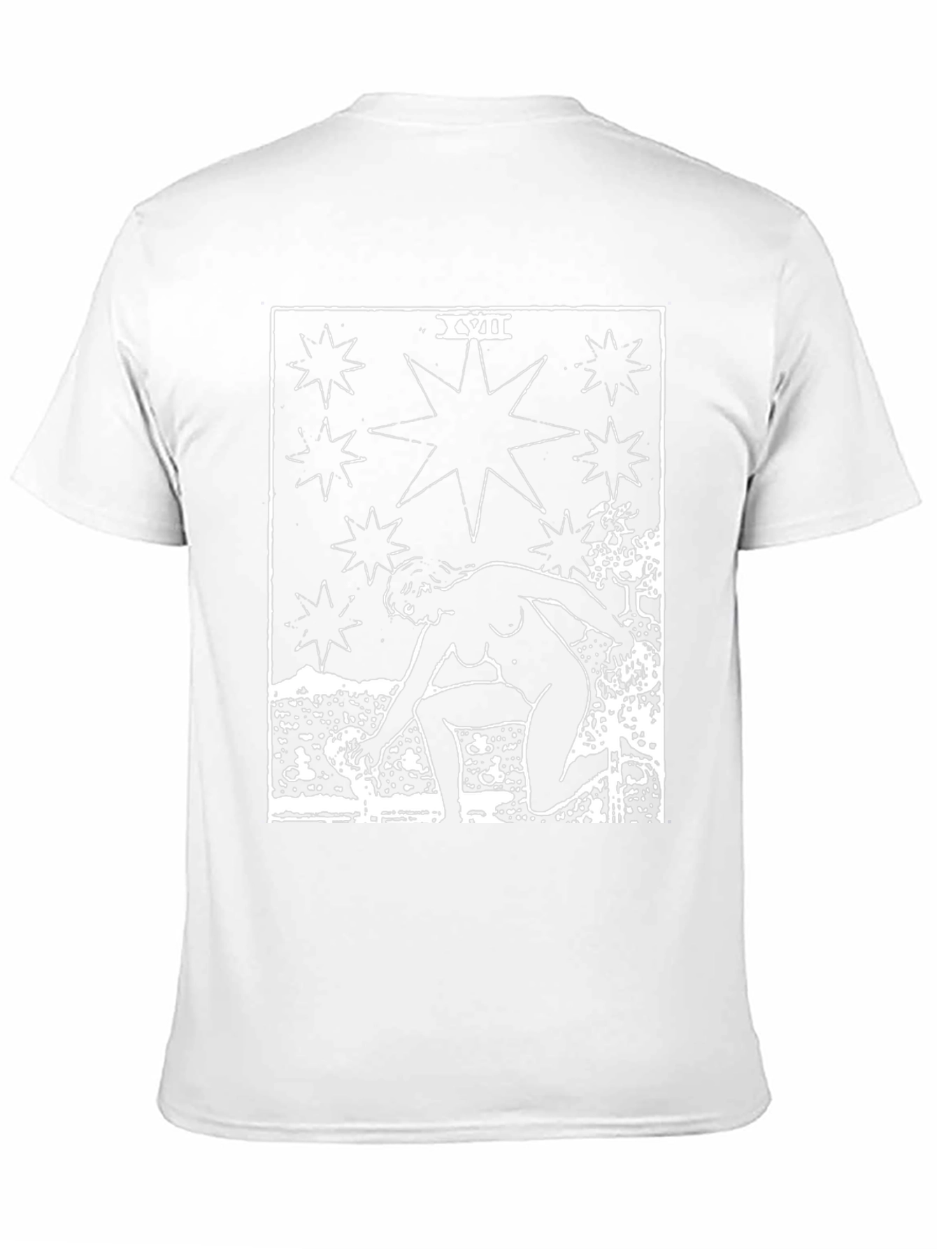 Star Tarot Card Graphic Tee - Unisex Black T-Shirt