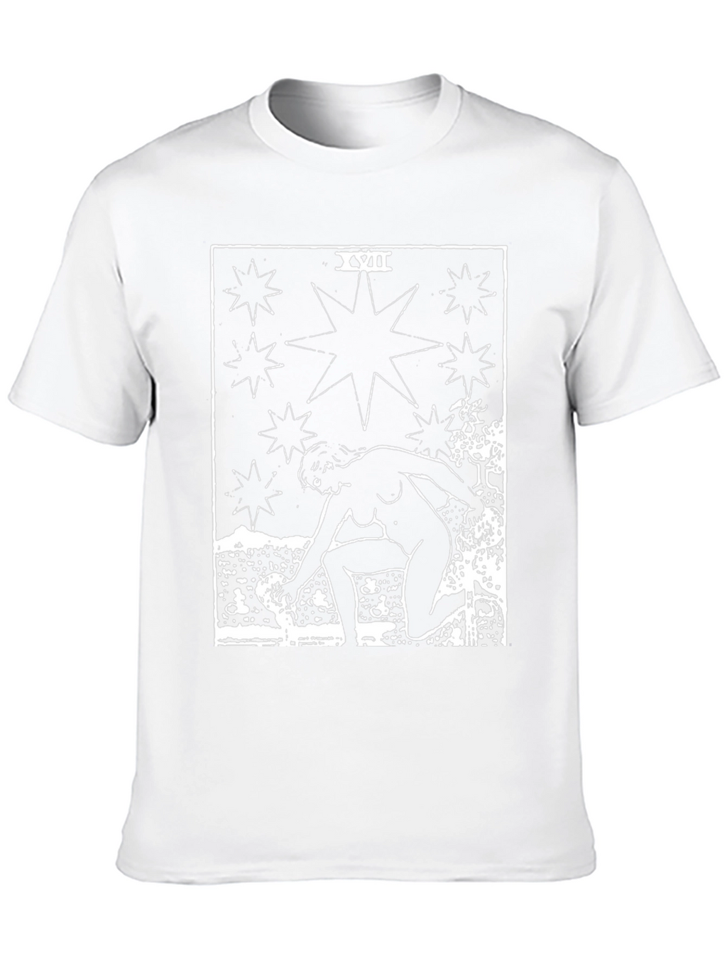 Star Tarot Card Graphic Tee - Unisex Black T-Shirt