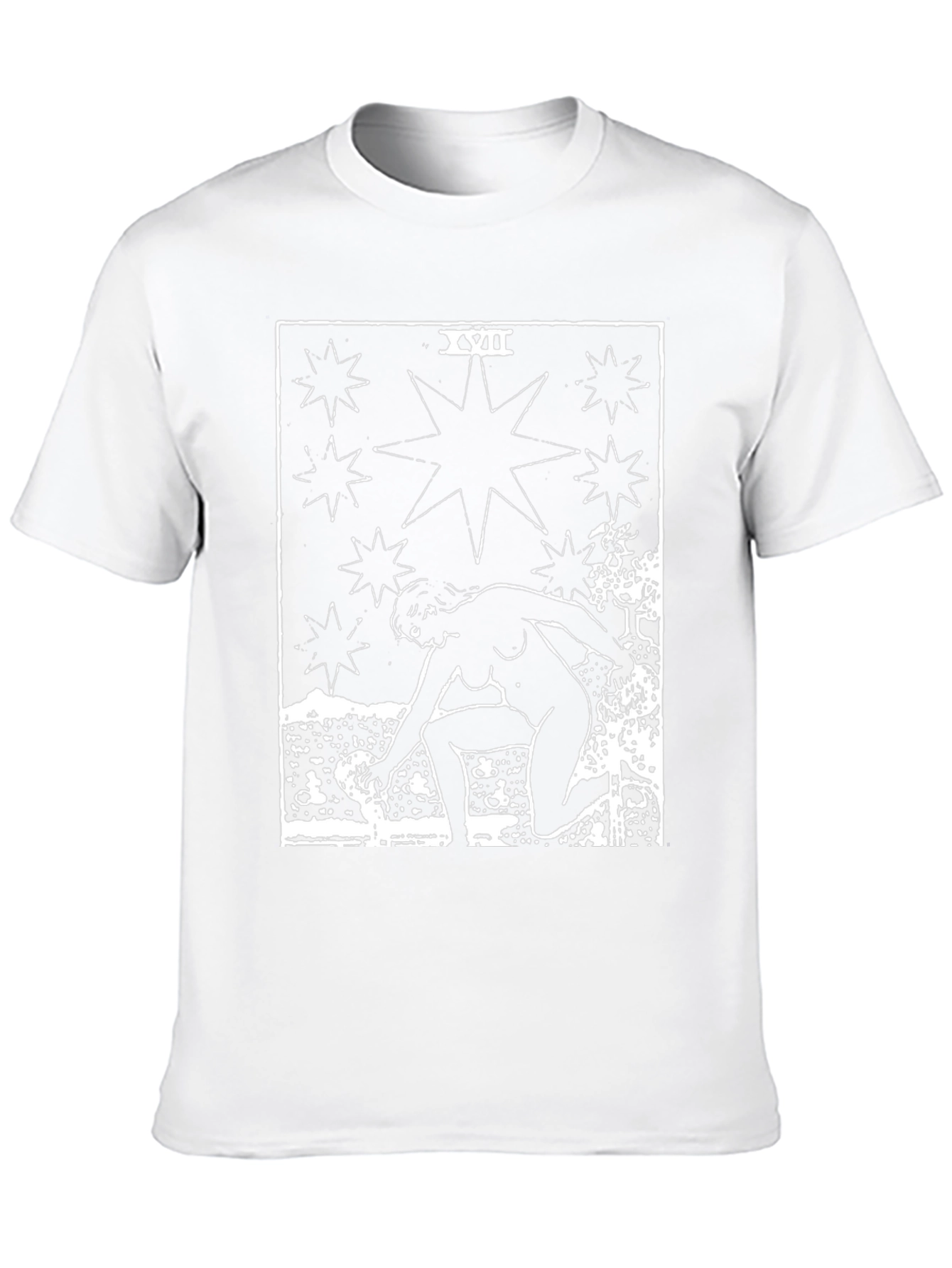 Star Tarot Card Graphic Tee - Unisex Black T-Shirt