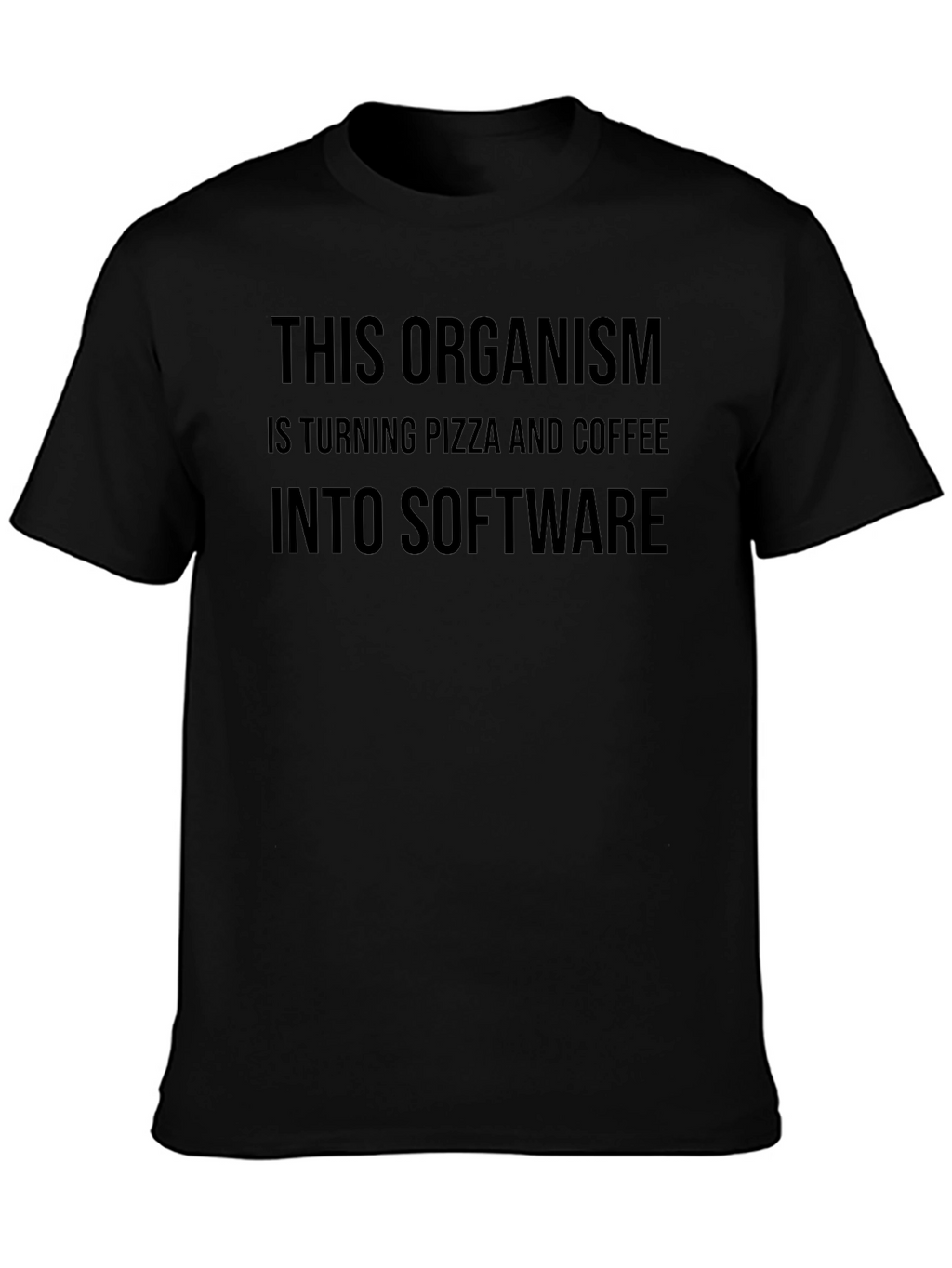 Pizza & Coffee to Software Graphic Tee - Black