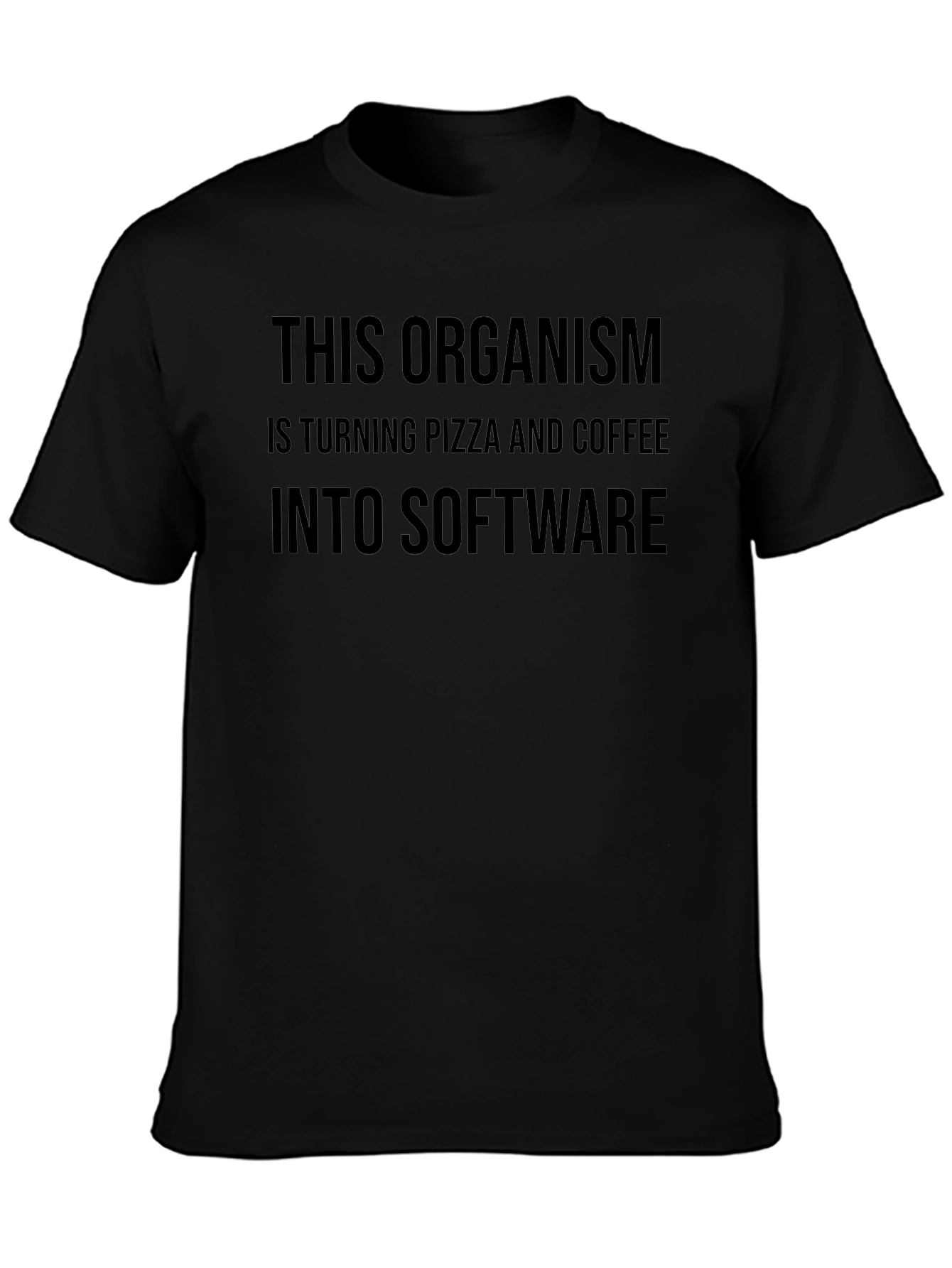 Pizza & Coffee to Software Graphic Tee - Black