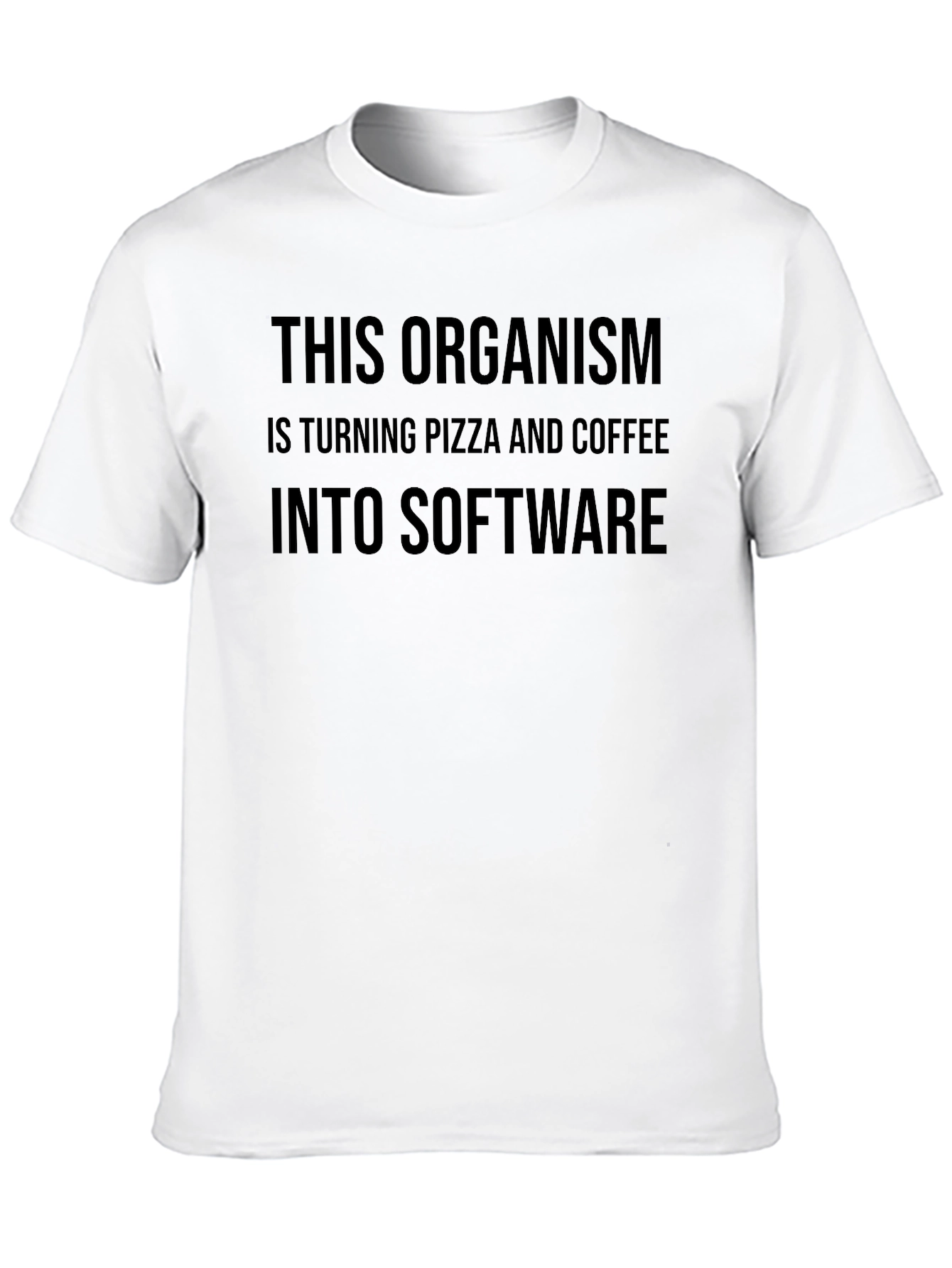 Pizza & Coffee to Software Graphic Tee - Black