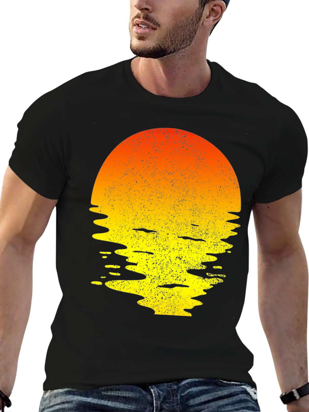 Sunset Waves Graphic Tee - Trendy Summer T-Shirt