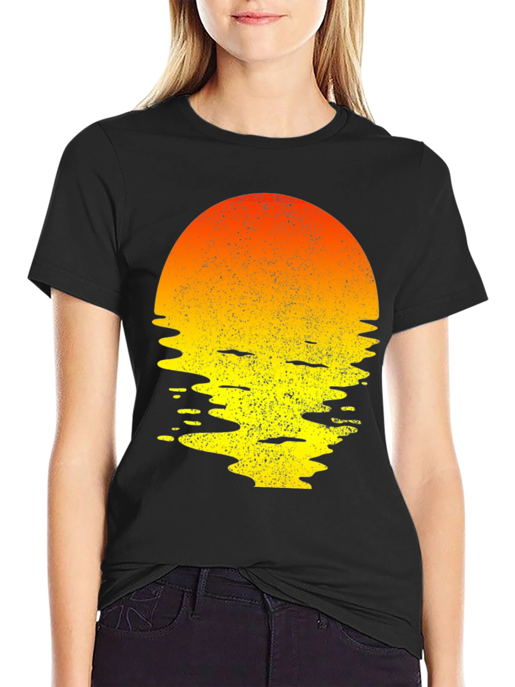 Sunset Waves Graphic Tee - Trendy Summer T-Shirt
