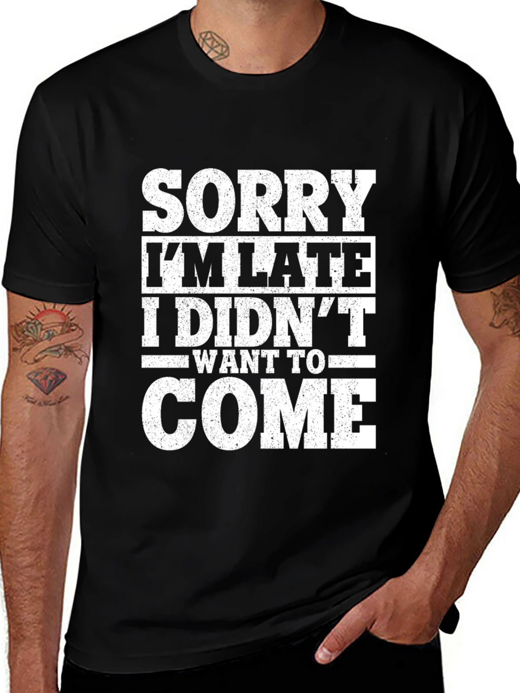 Funny Sorry Im Late Graphic Tee