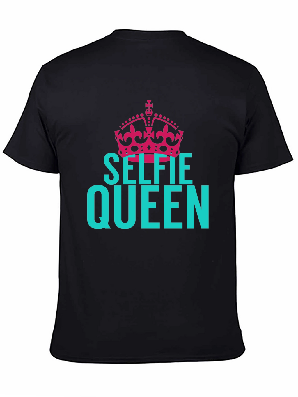 Selfie Queen Graphic Tee - Black Cotton T-Shirt