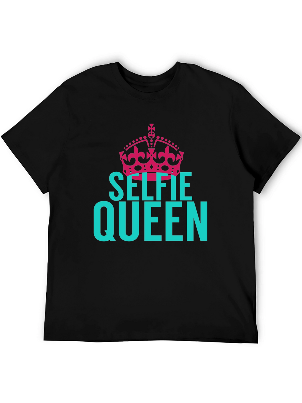 Selfie Queen Graphic Tee - Black Cotton T-Shirt