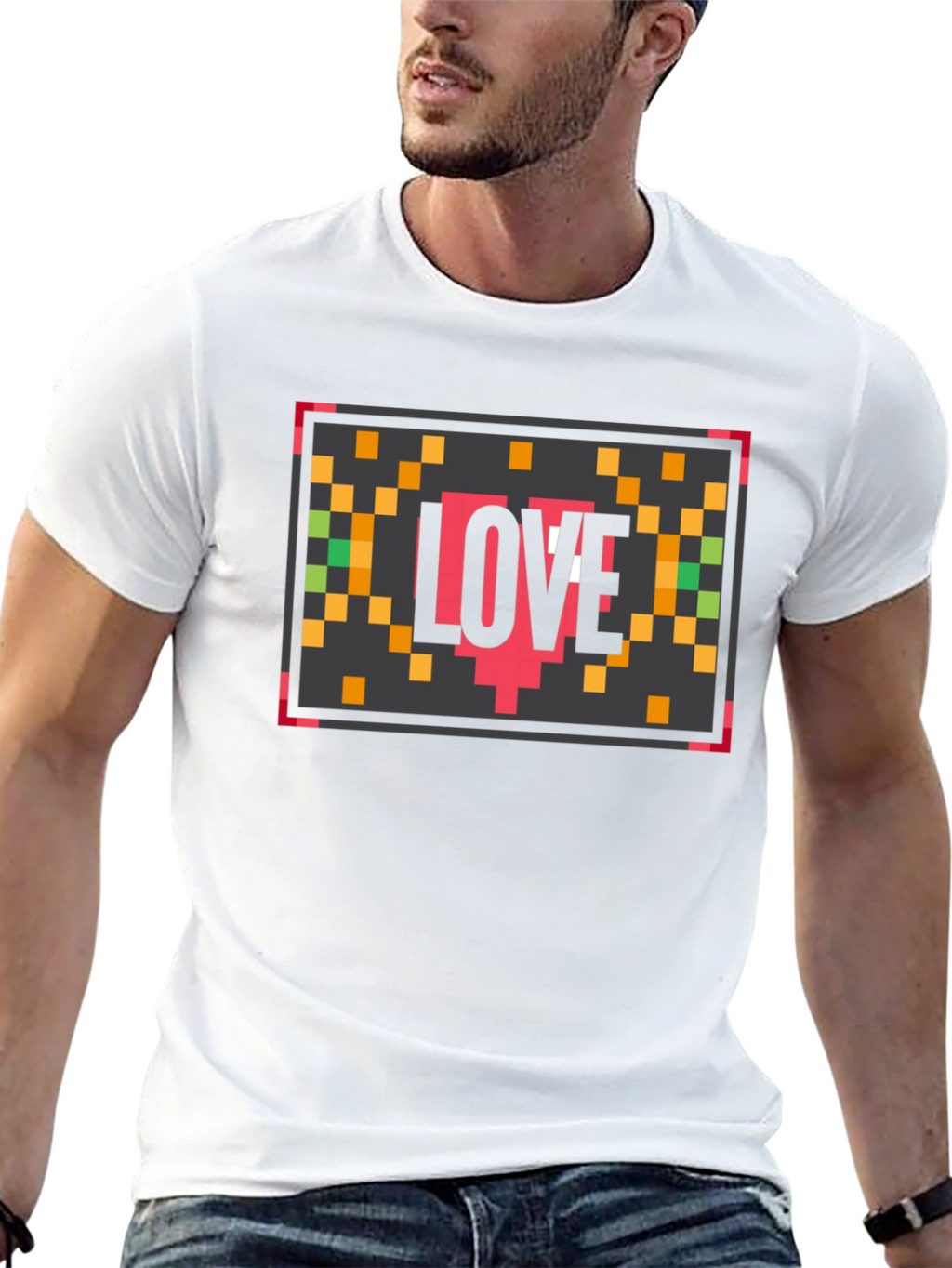 Pixel Love Black T-Shirt