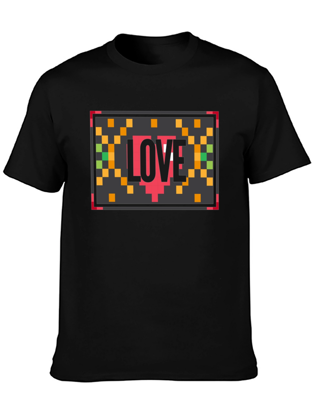 Pixel Love Black T-Shirt