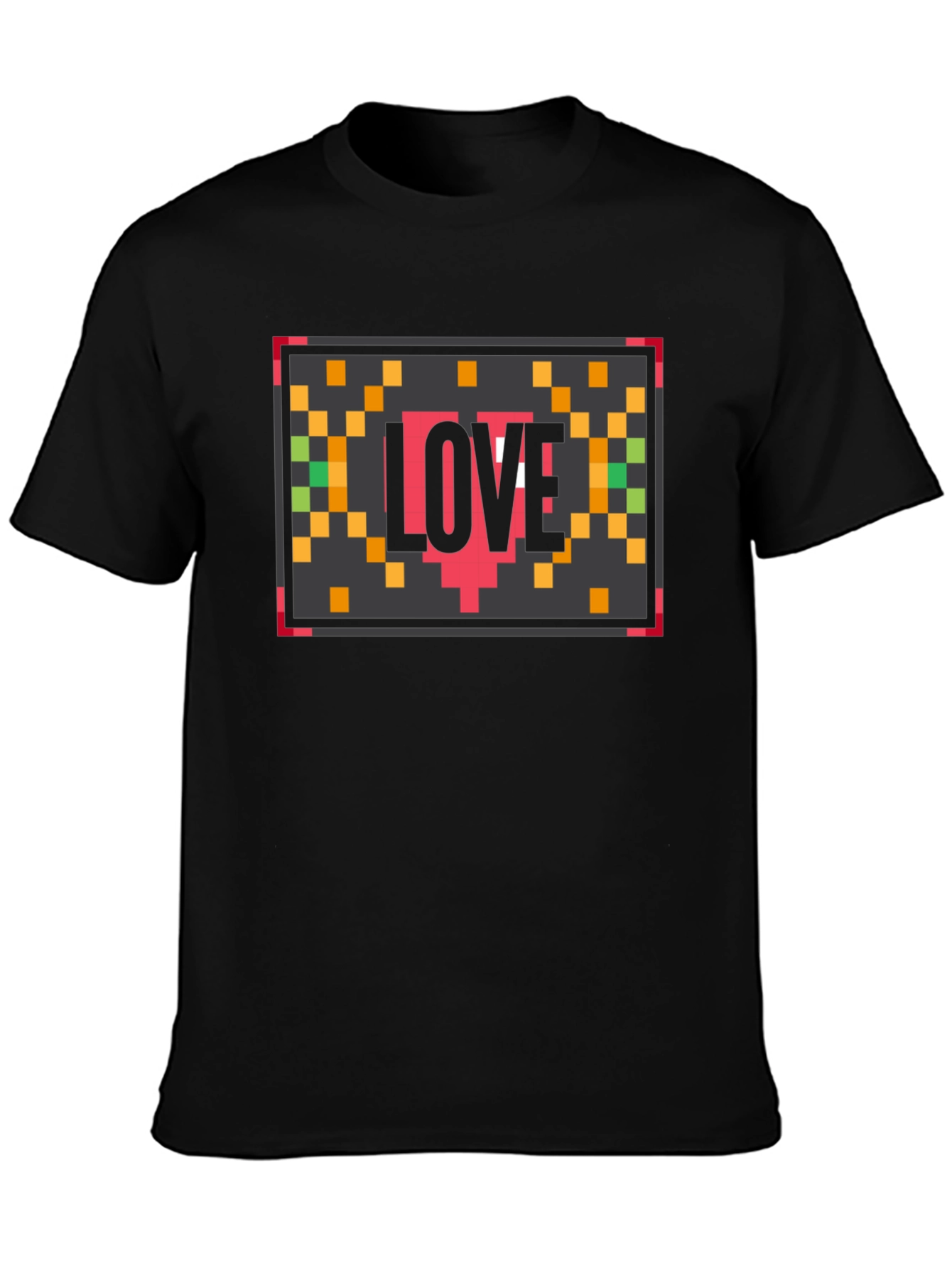 Pixel Love Black T-Shirt