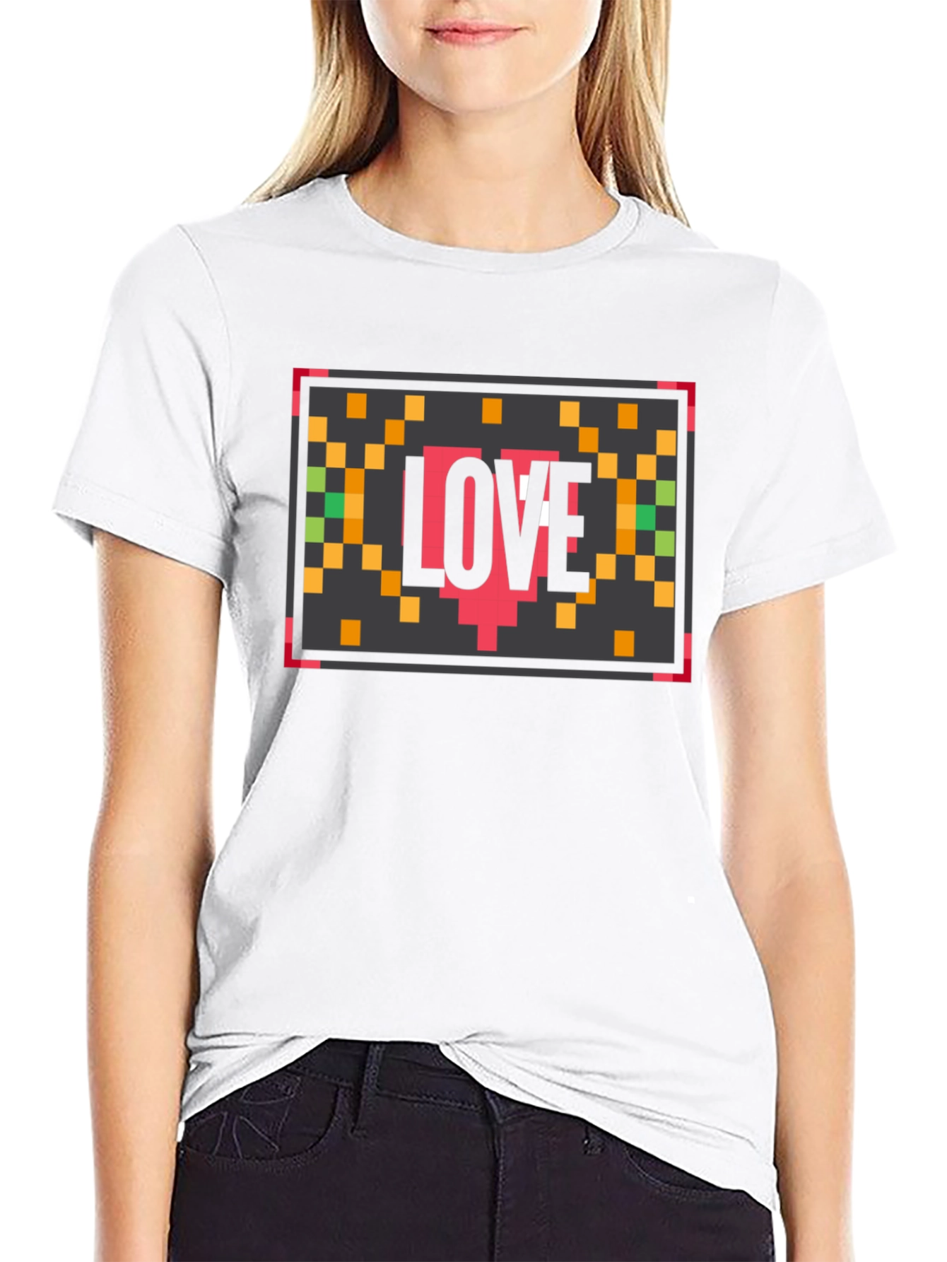 Pixel Love Black T-Shirt