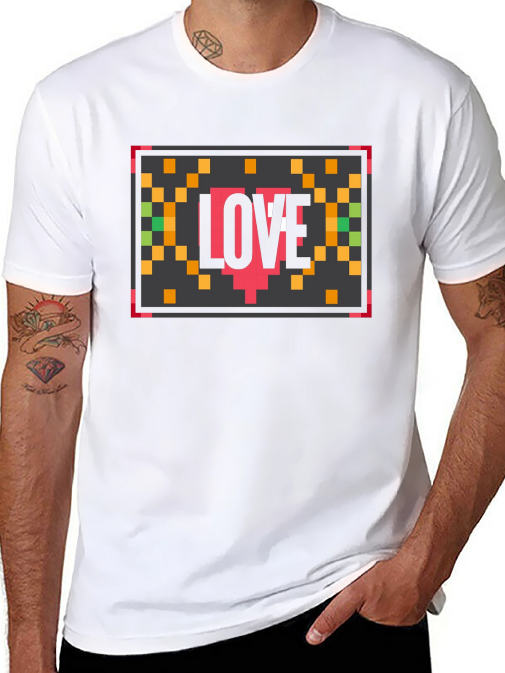 Pixel Love Black T-Shirt