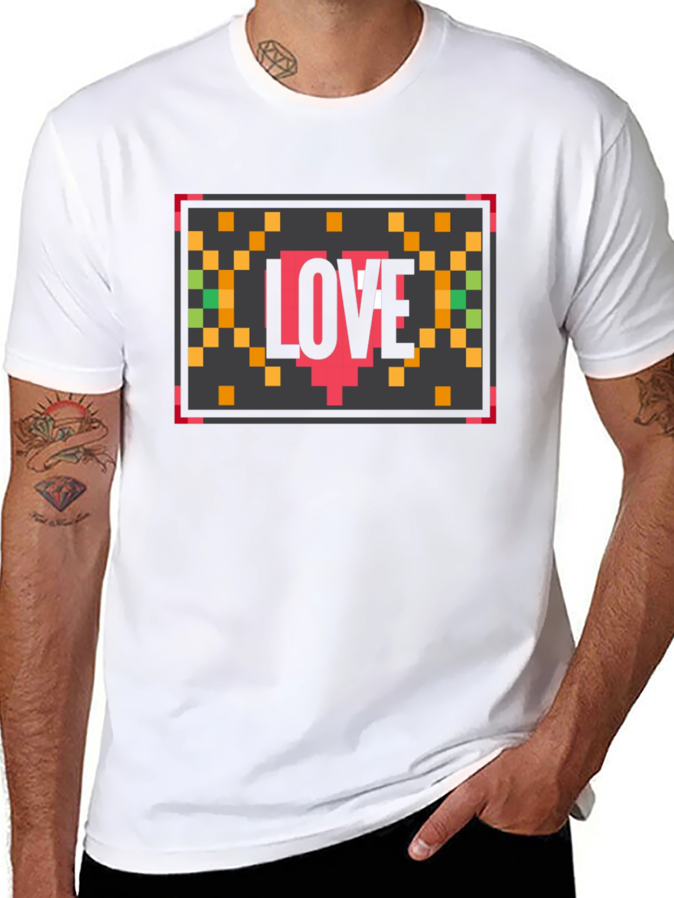 Pixel Love Black T-Shirt