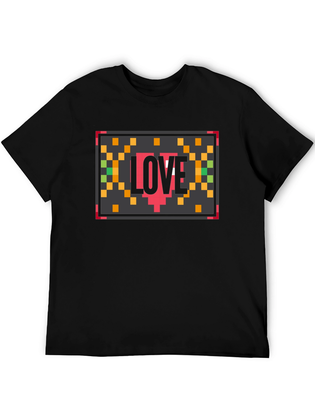 Pixel Love Black T-Shirt