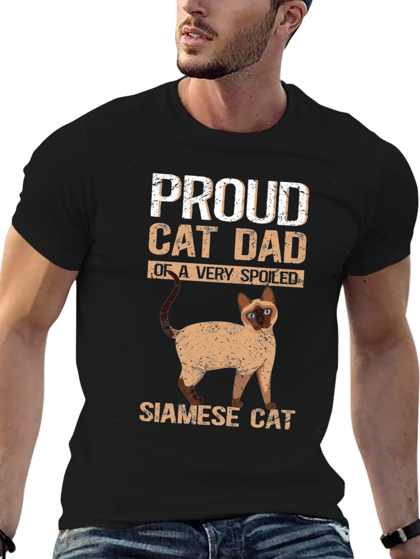Proud Cat Dad Siamese Cat T-Shirt