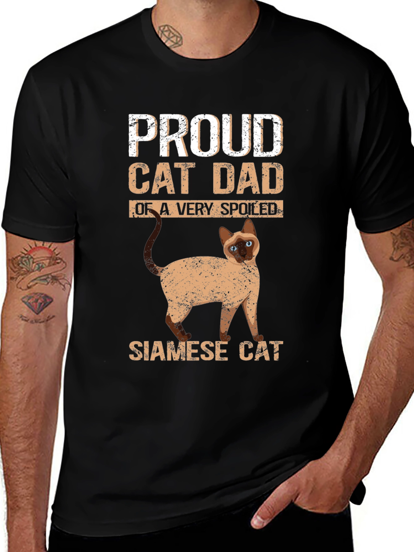Proud Cat Dad Siamese Cat T-Shirt