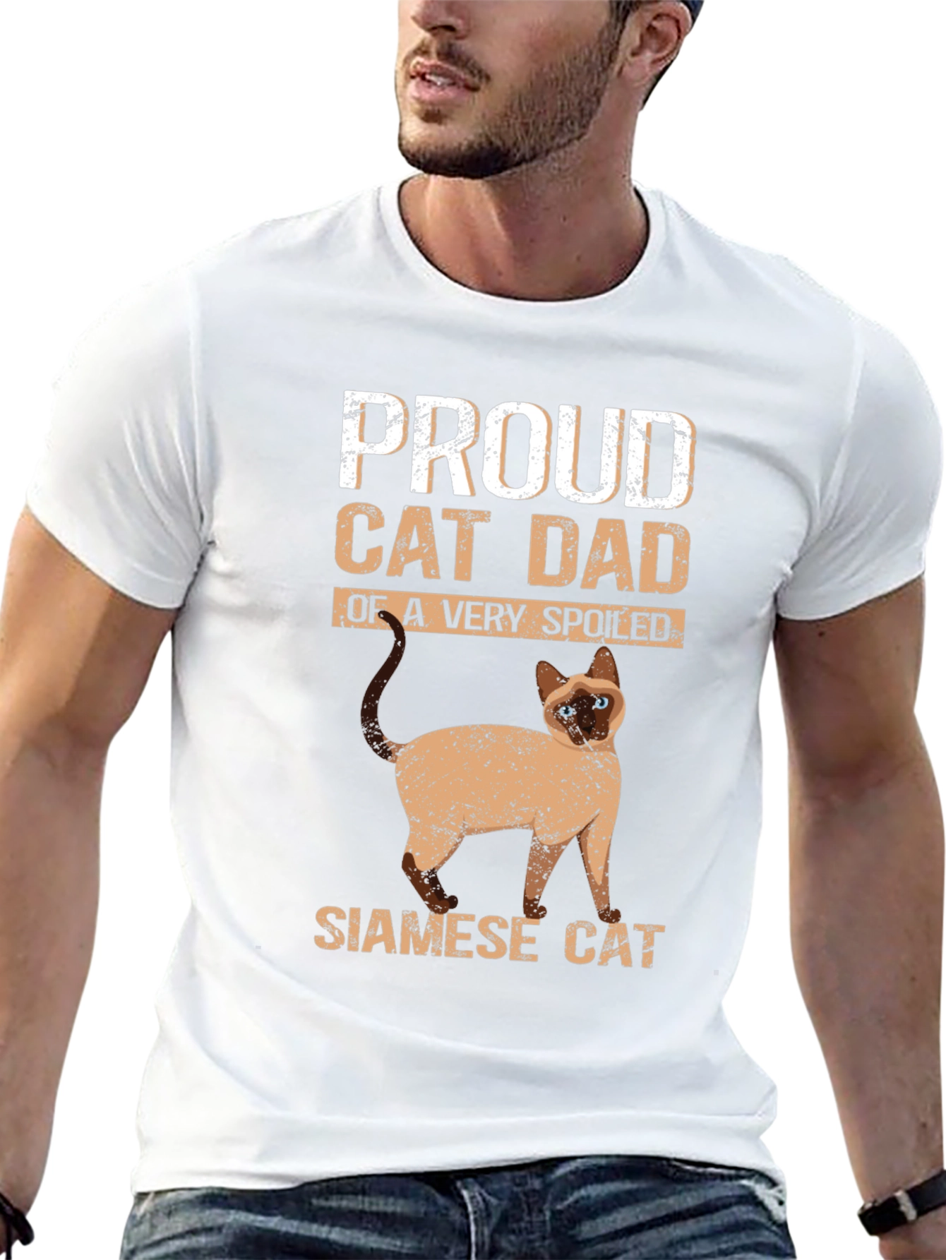 Proud Cat Dad Siamese Cat T-Shirt