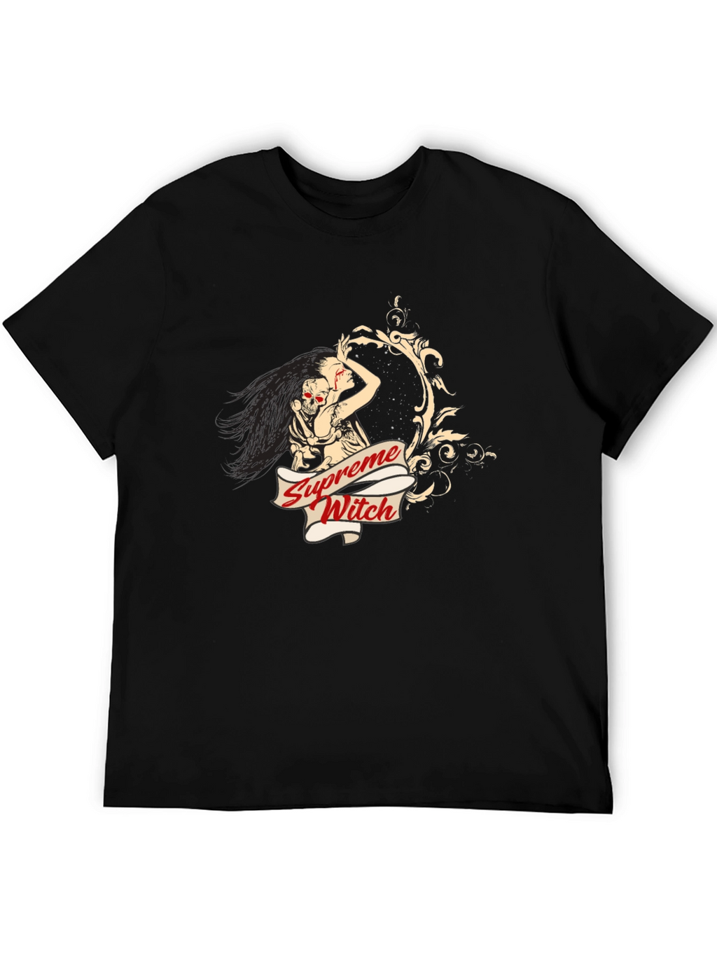 Supreme Witch Graphic Tee - Unisex Black T-Shirt