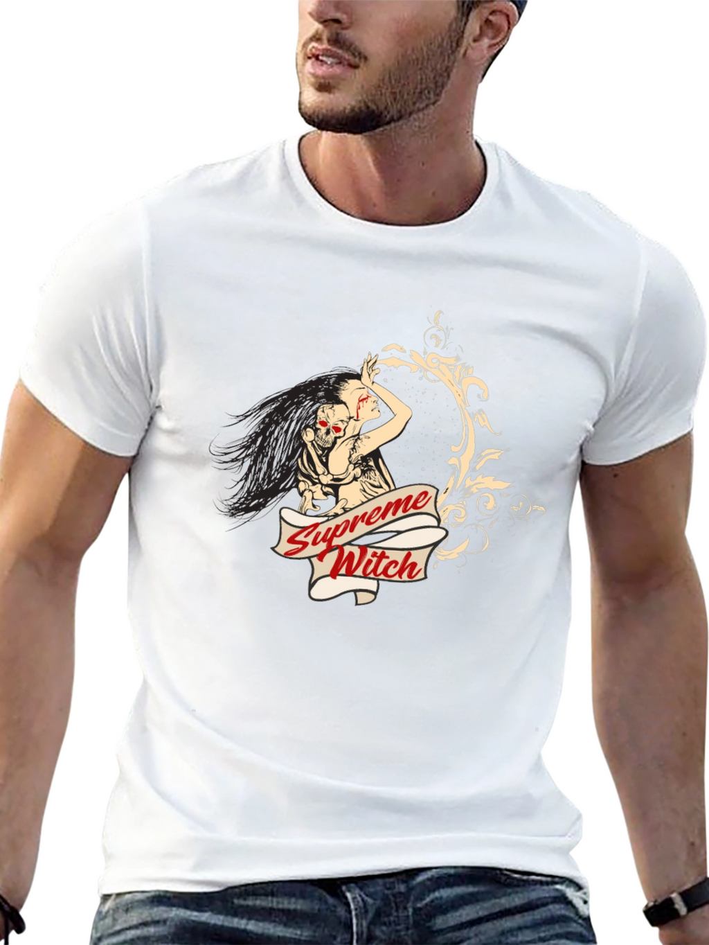 Supreme Witch Graphic Tee - Unisex Black T-Shirt