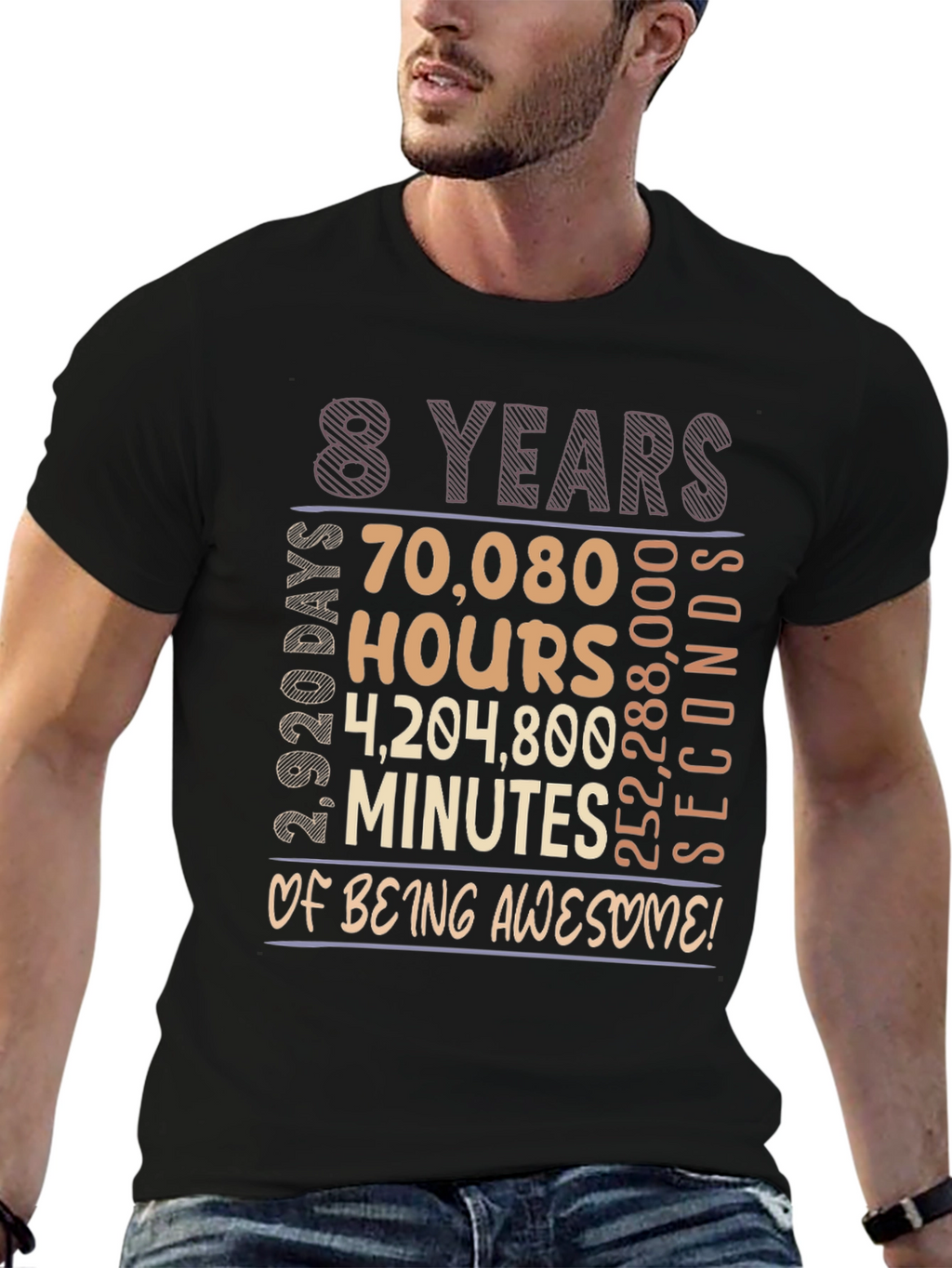 8 Years of Being Awesome Graphic Tee