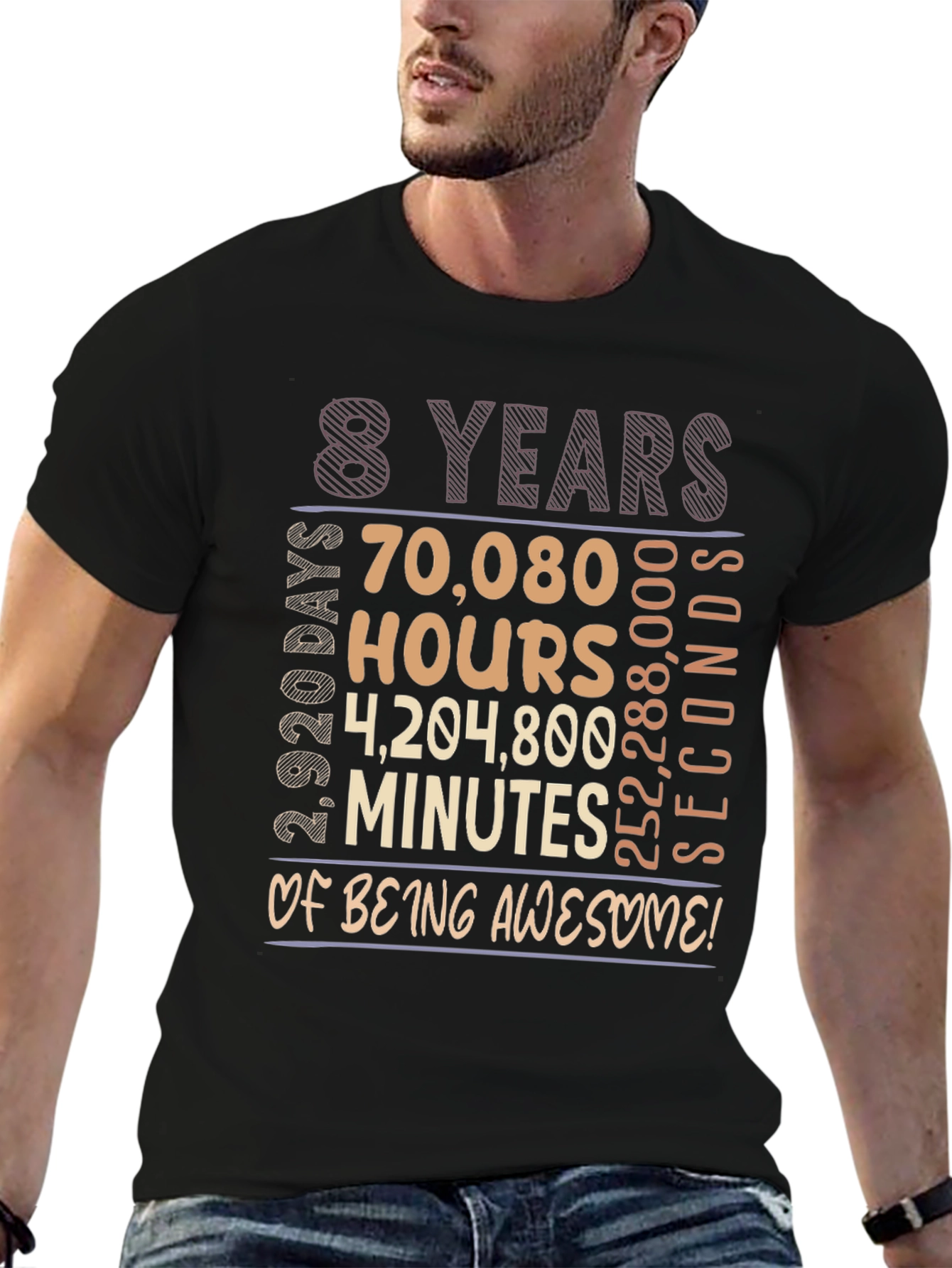 8 Years of Being Awesome Graphic Tee