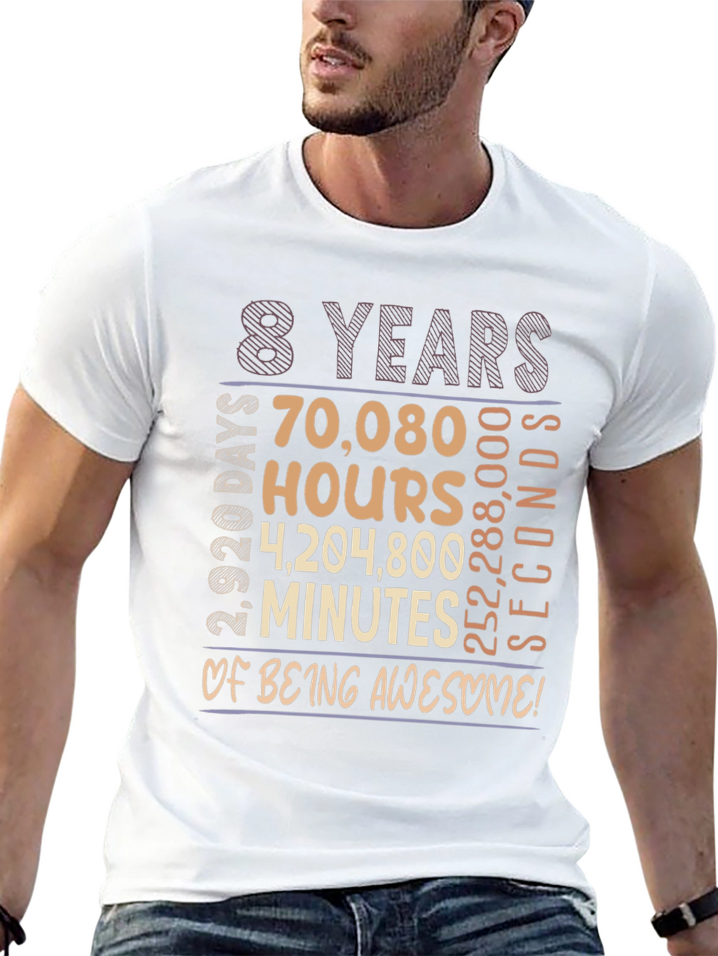 8 Years of Being Awesome Graphic Tee