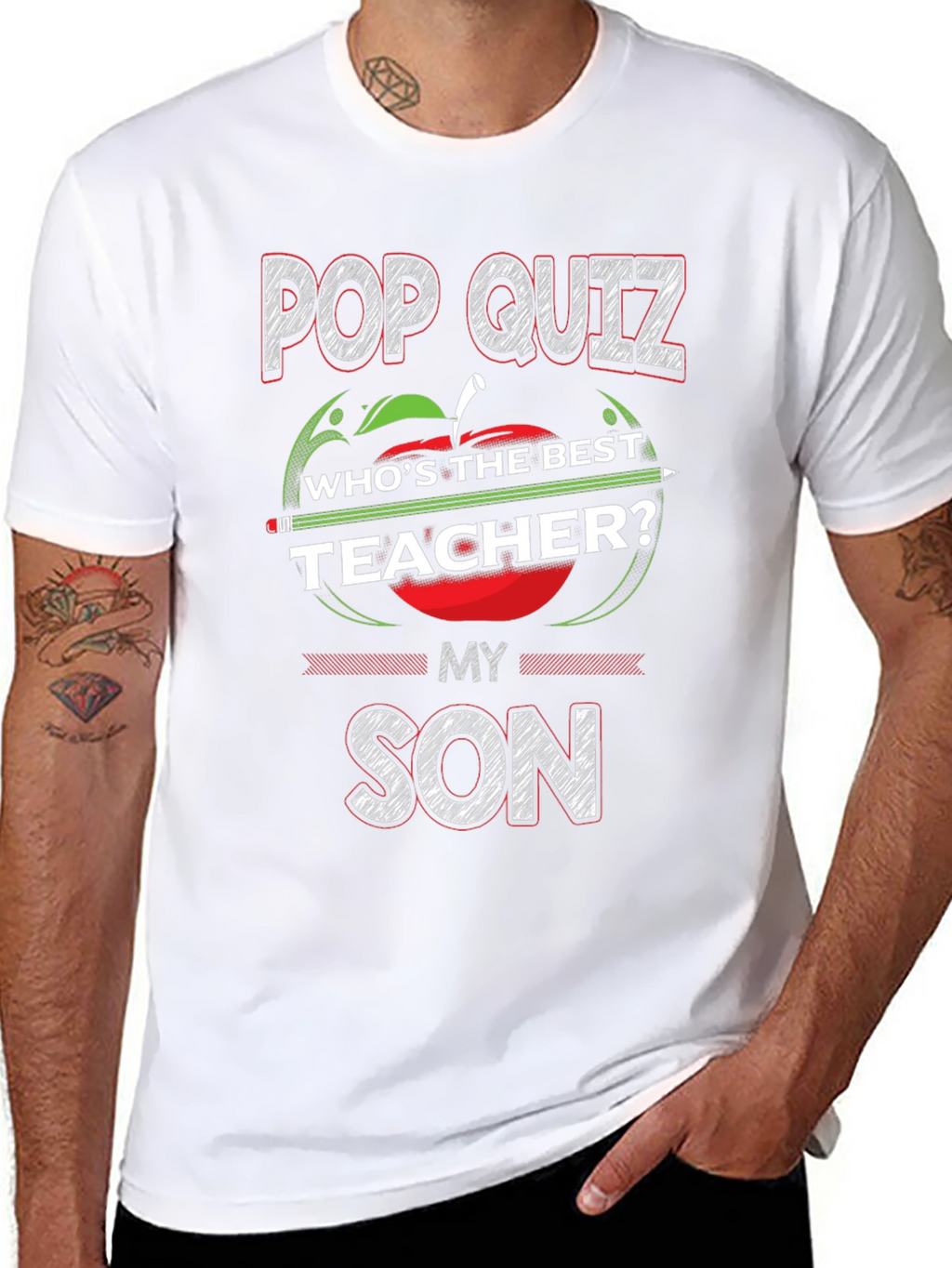 Pop Quiz Teacher My Son T-Shirt
