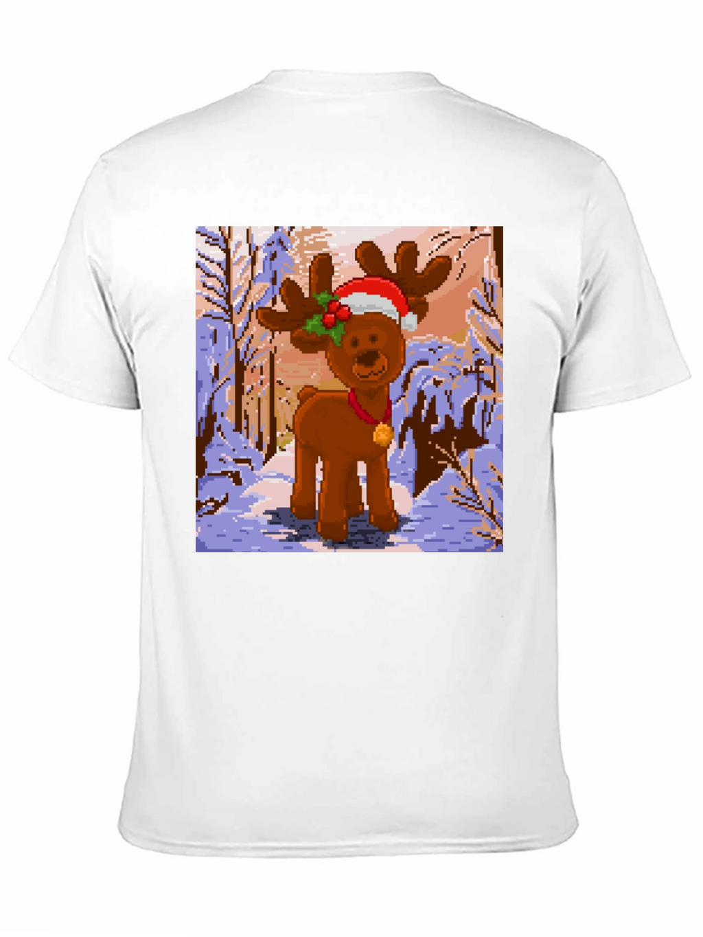 Pixel Reindeer Christmas Tee