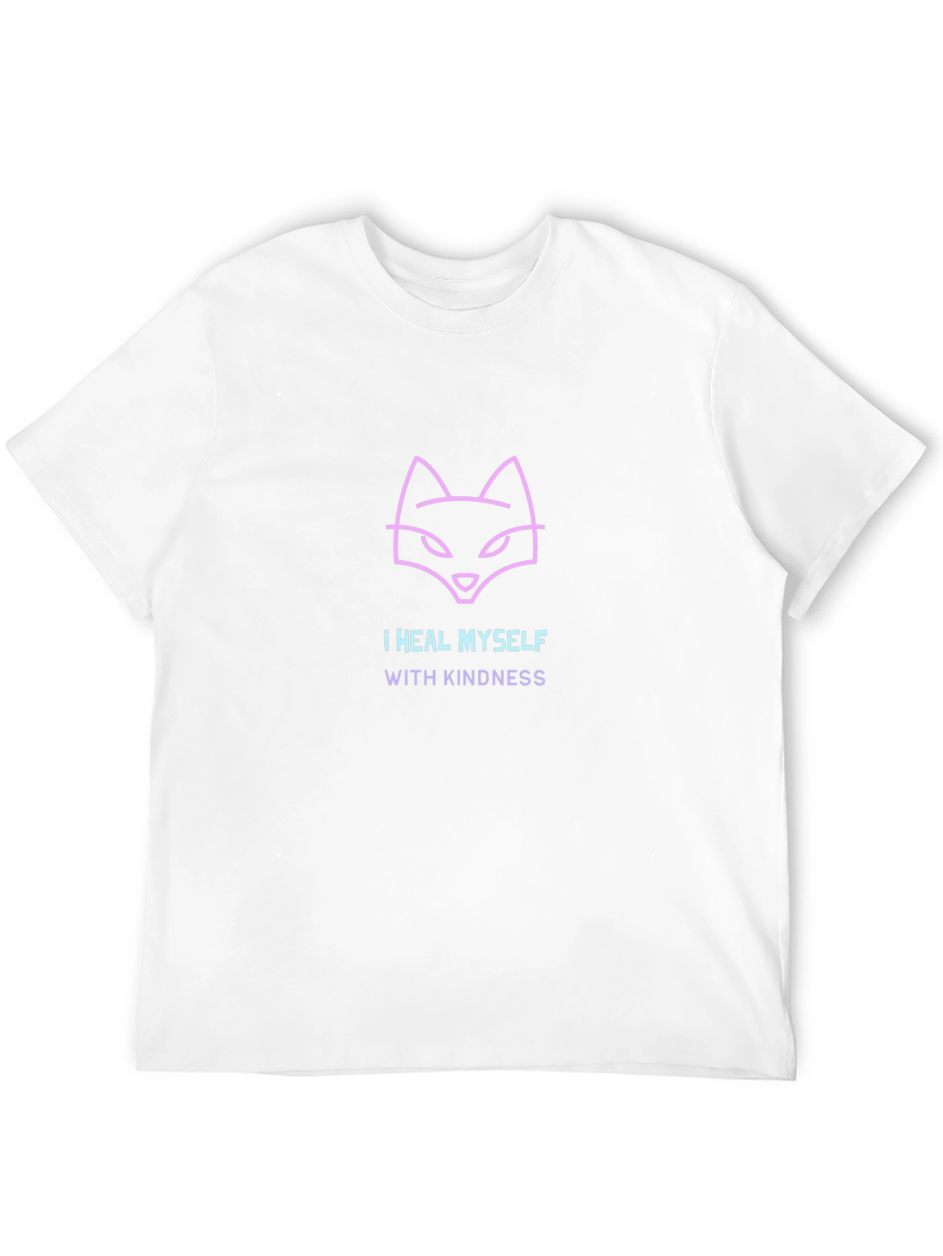 Kindness Heals T-Shirt -  Unique Neon Fox Design
