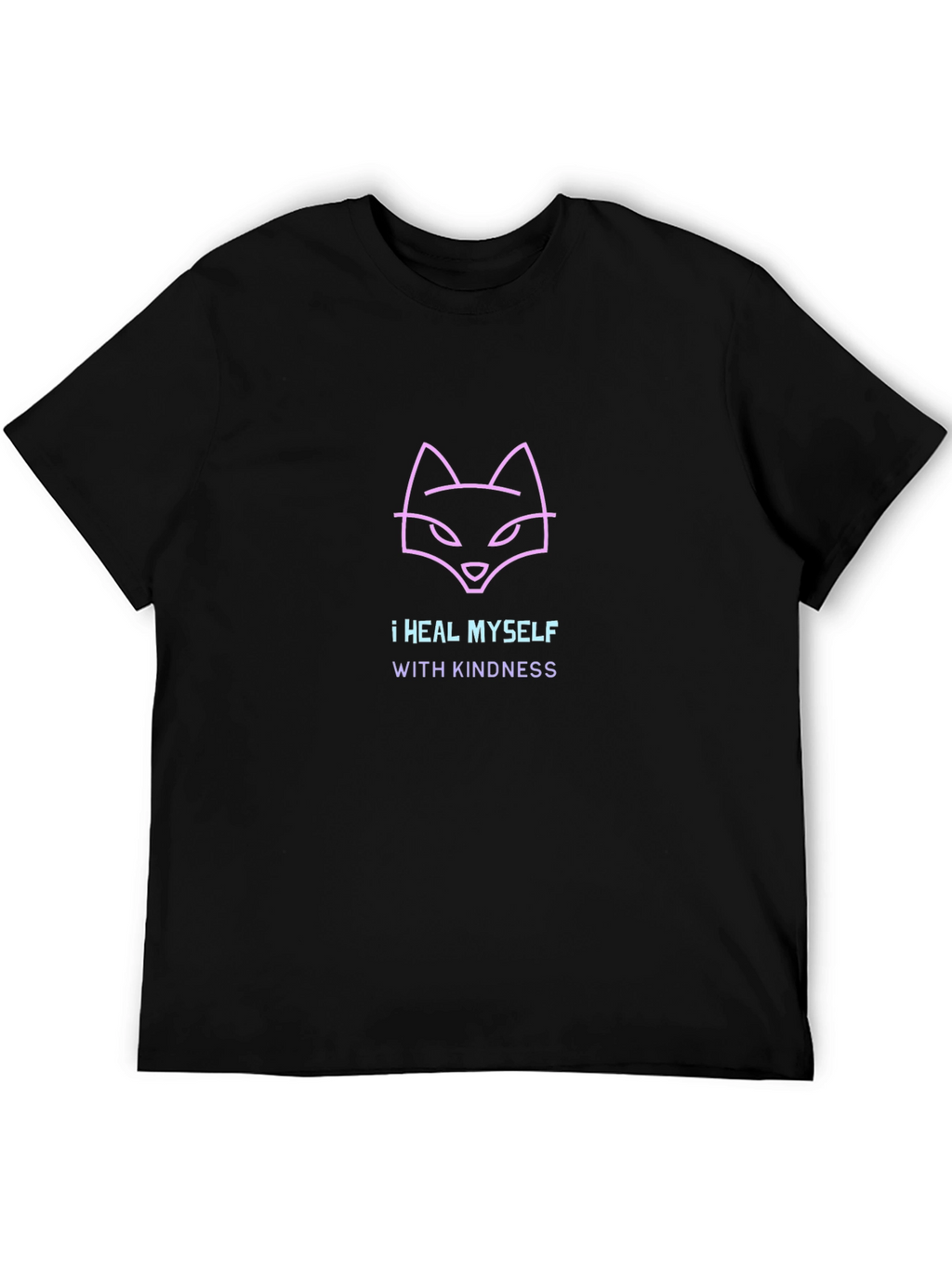 Kindness Heals T-Shirt -  Unique Neon Fox Design