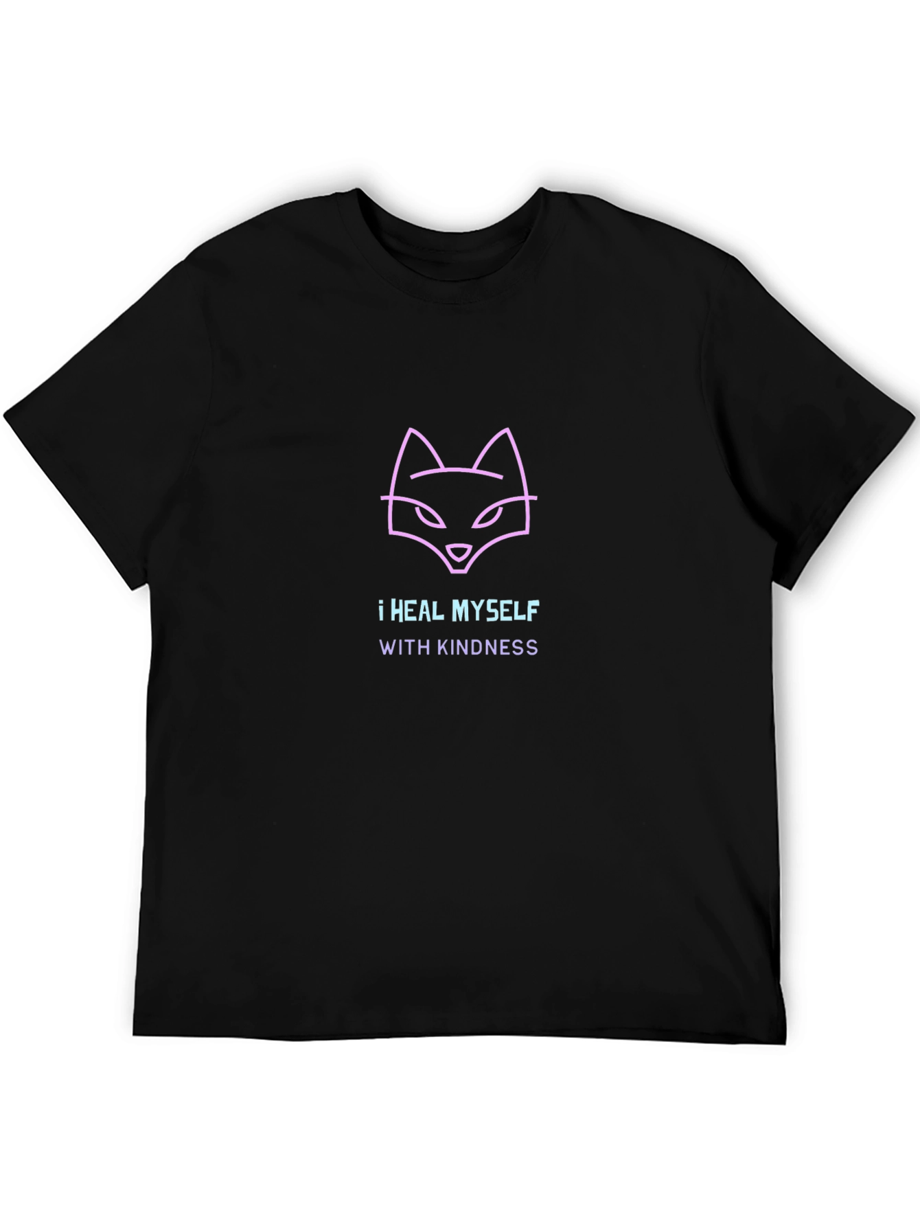 Kindness Heals T-Shirt -  Unique Neon Fox Design