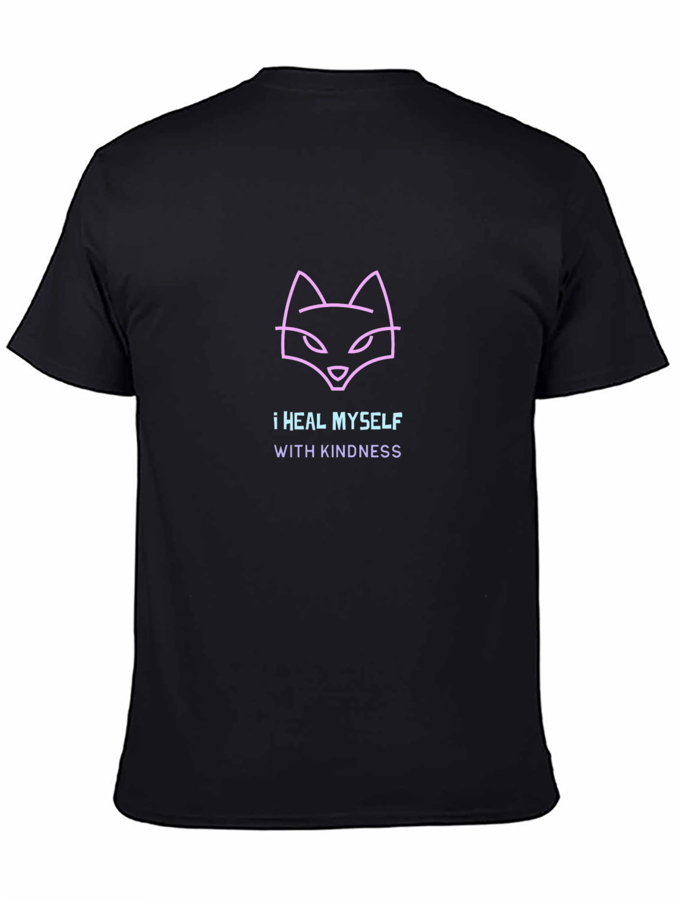 Kindness Heals T-Shirt -  Unique Neon Fox Design