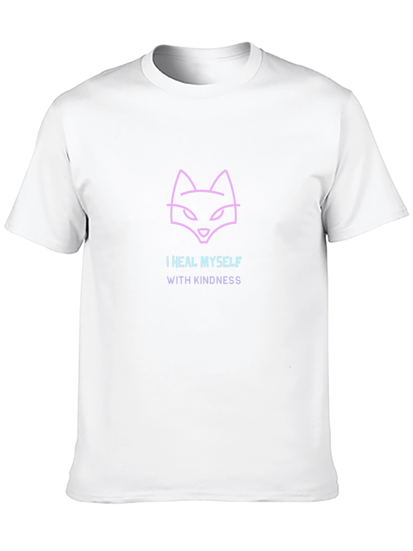 Kindness Heals T-Shirt -  Unique Neon Fox Design